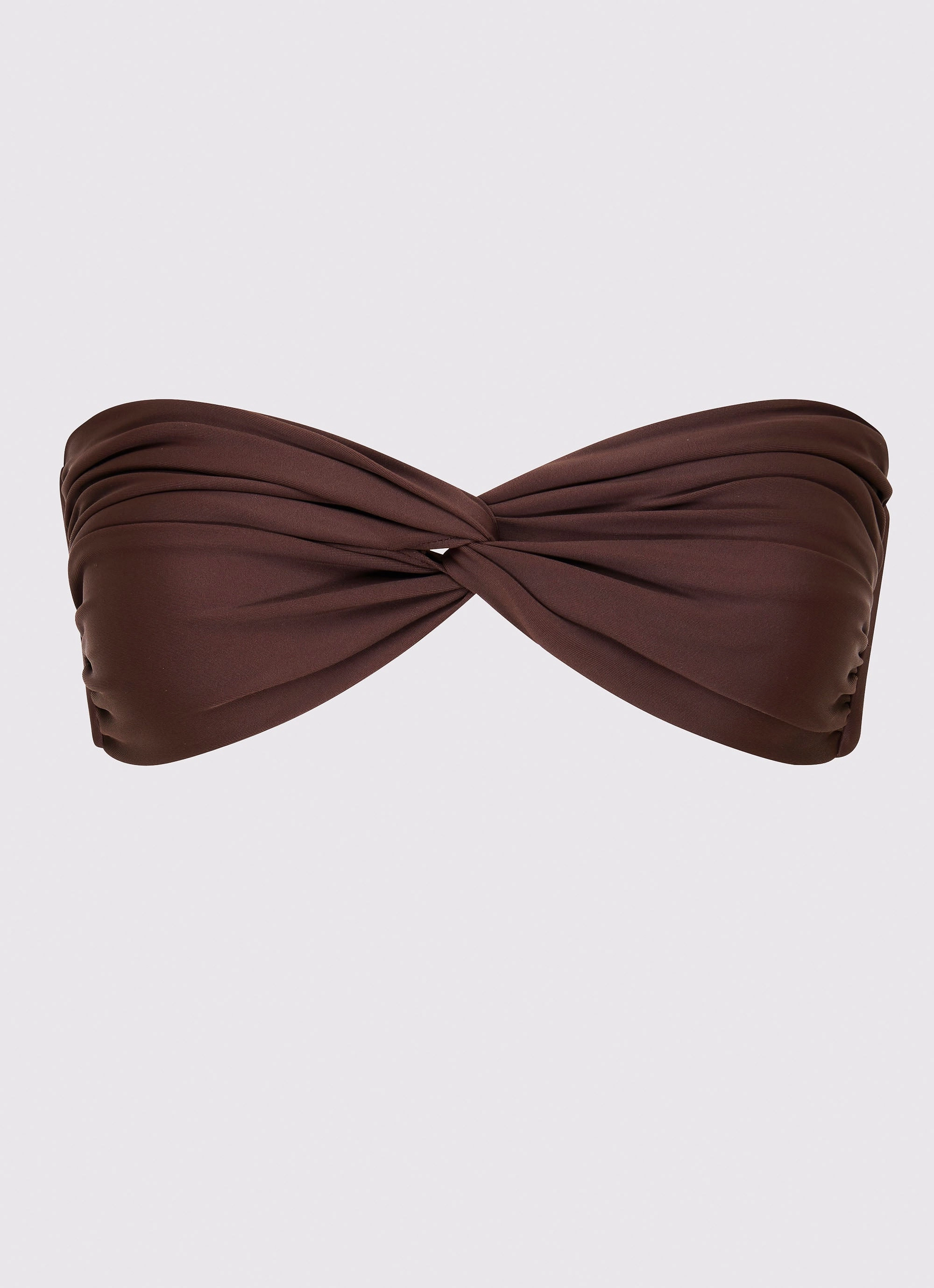 Rash Guard Delta Bandeau Bikini Top - Brown