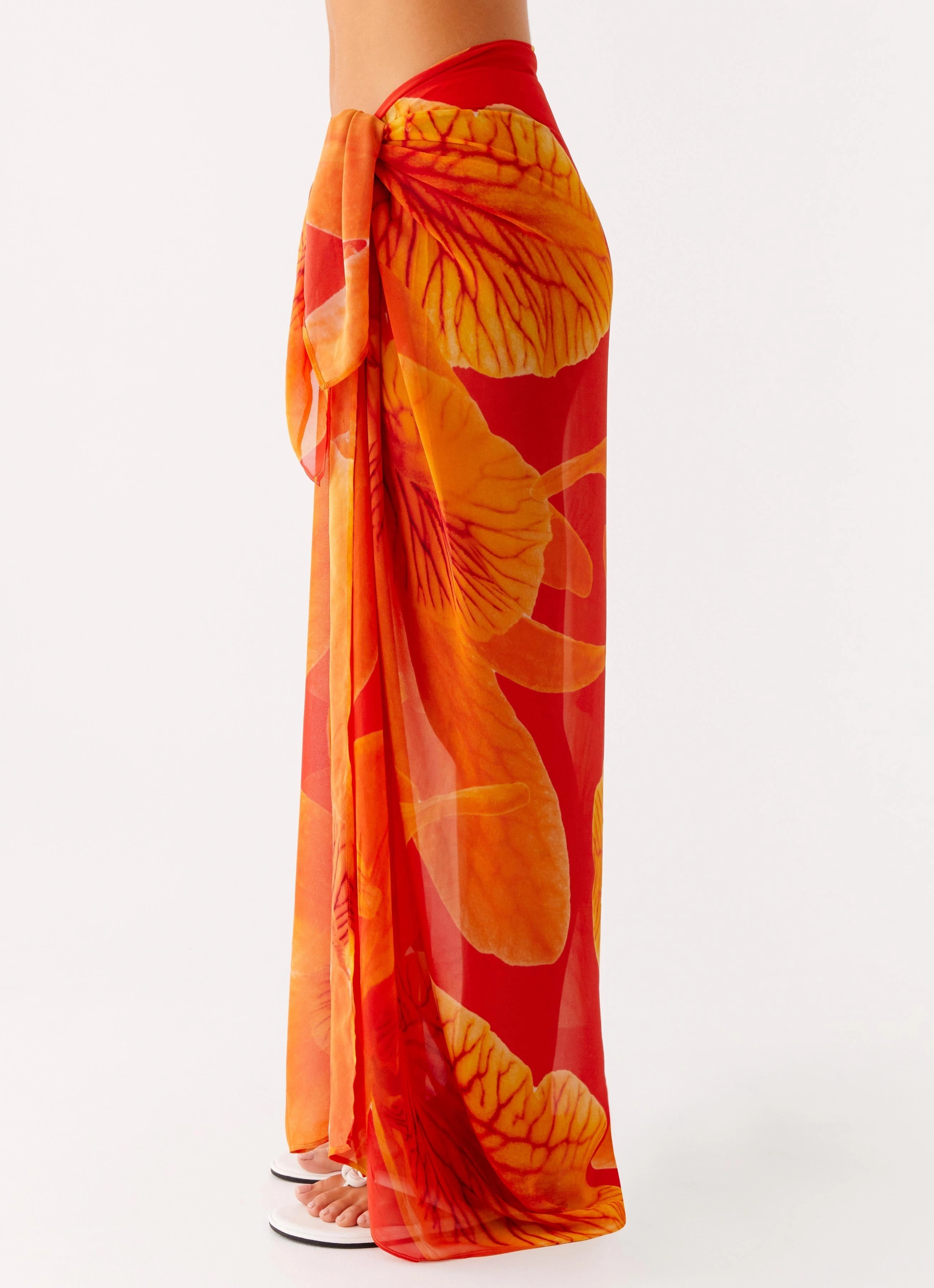 Sandy Shores Sarong - Serene Orange Earthy Tones