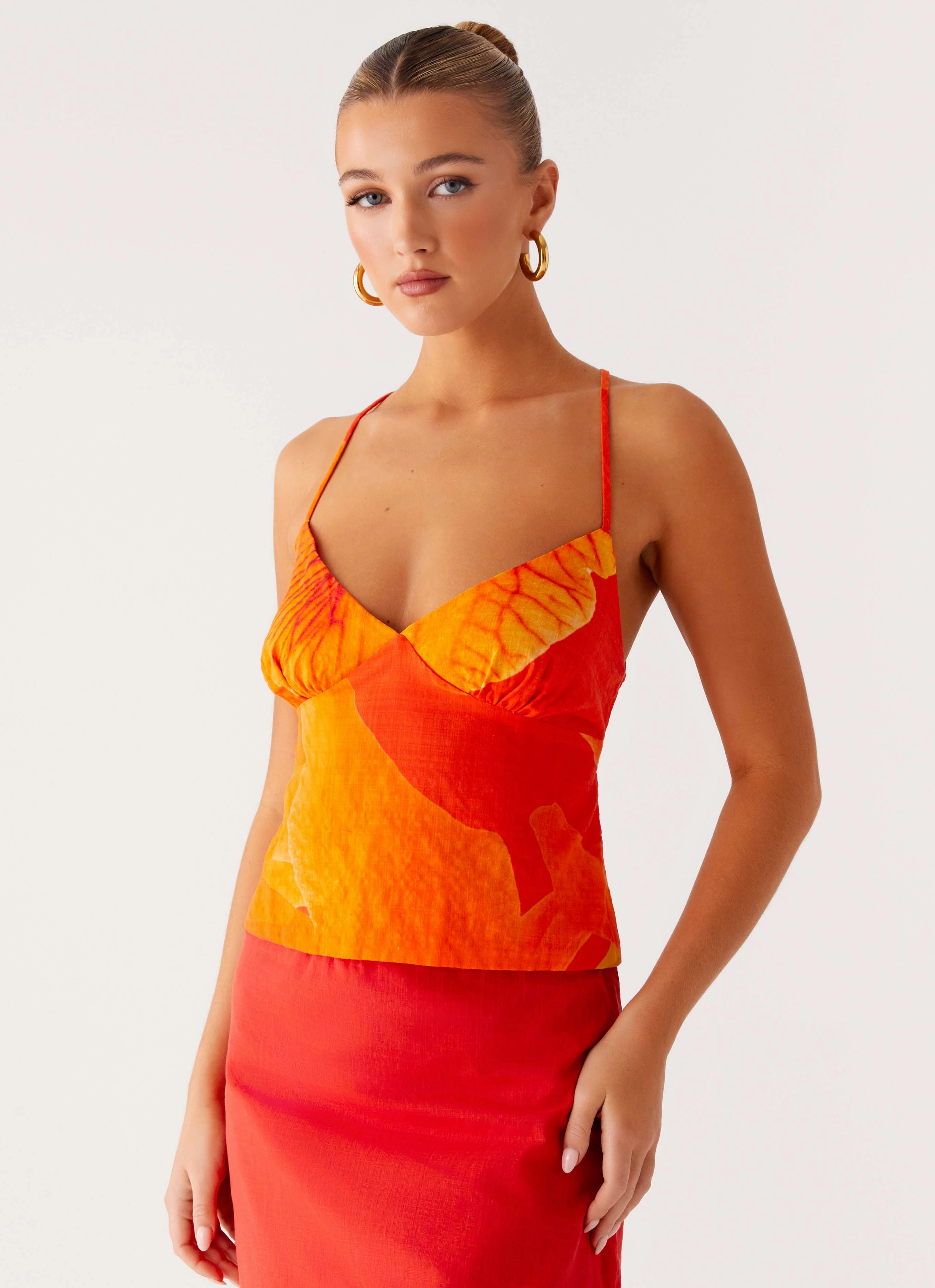 SoftKnit Reversible Layering Tech Sangria Top - Serene Orange
