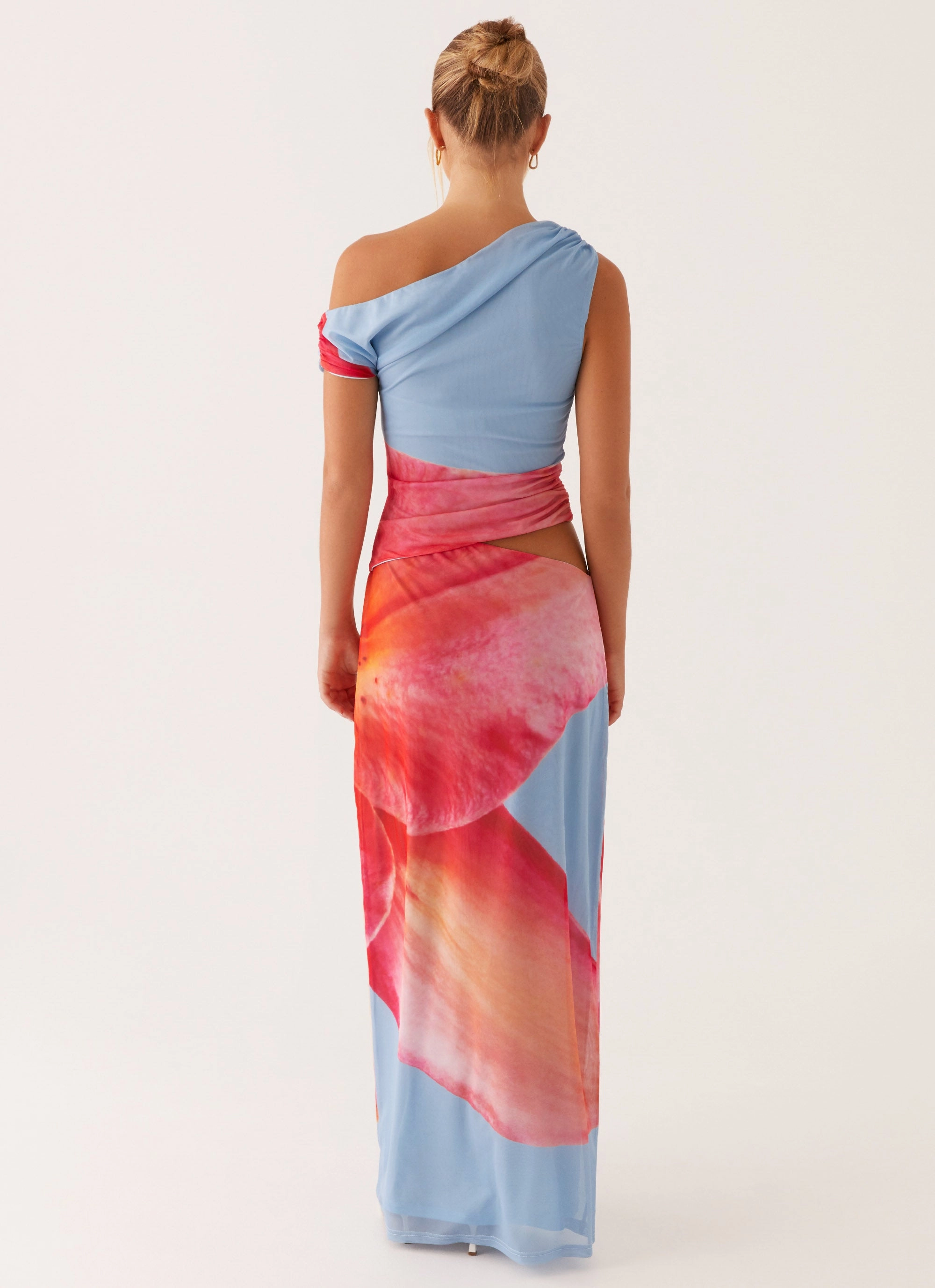 Santa Monica Maxi Dress - Blue Floral Saturated Hue