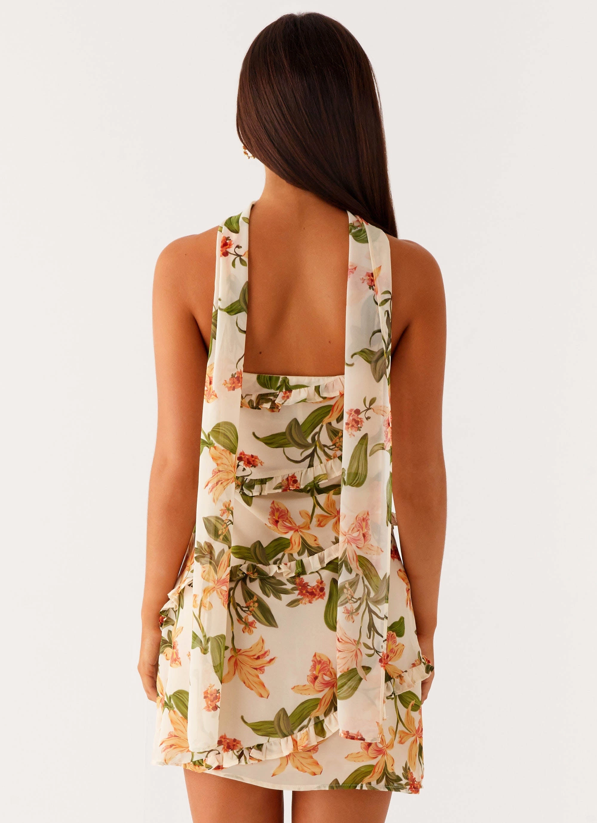Garden Scene Edwina Strapless Mini Dress - Floral Print