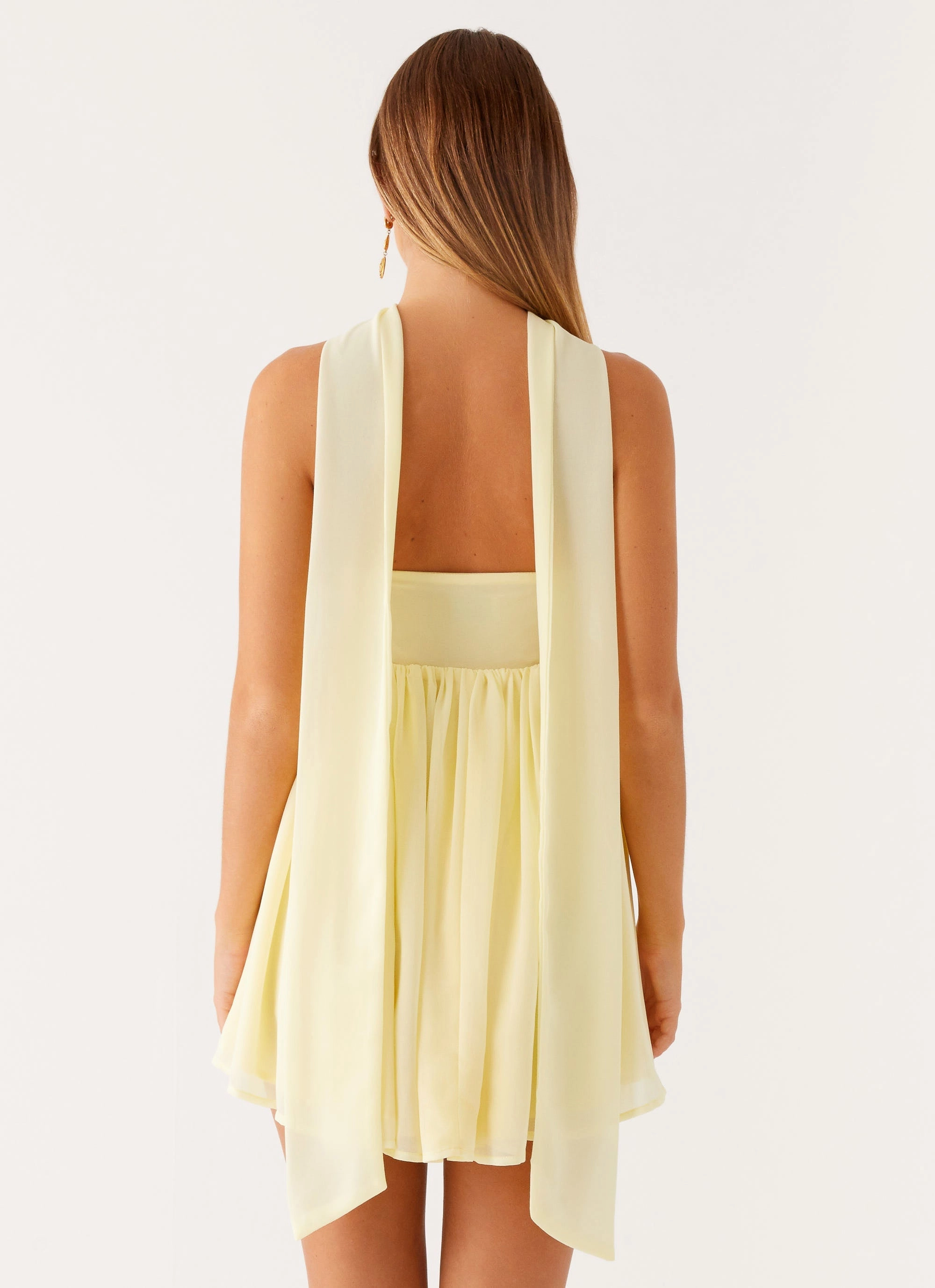 Shine Finish Saturn Mini Dress - Yellow