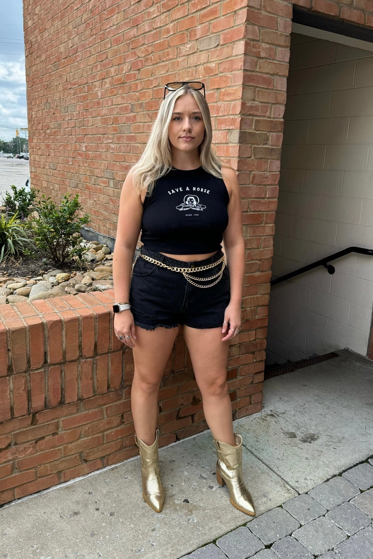 Save A Horse Tank - Black Luxurious Feel