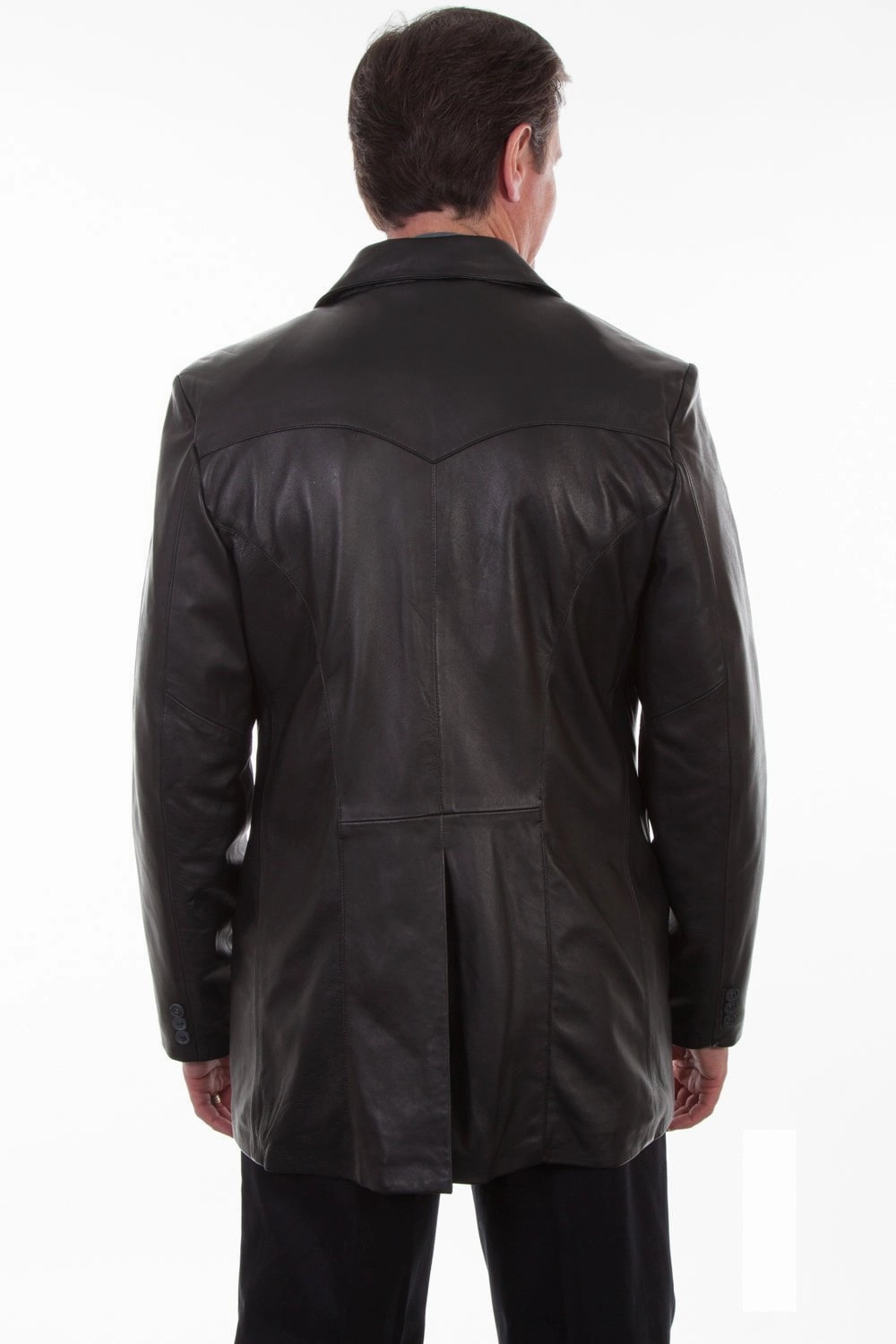 Scully Mens Black Lamb Leather Caiman Blazer Jacket Nylon Shell Construction