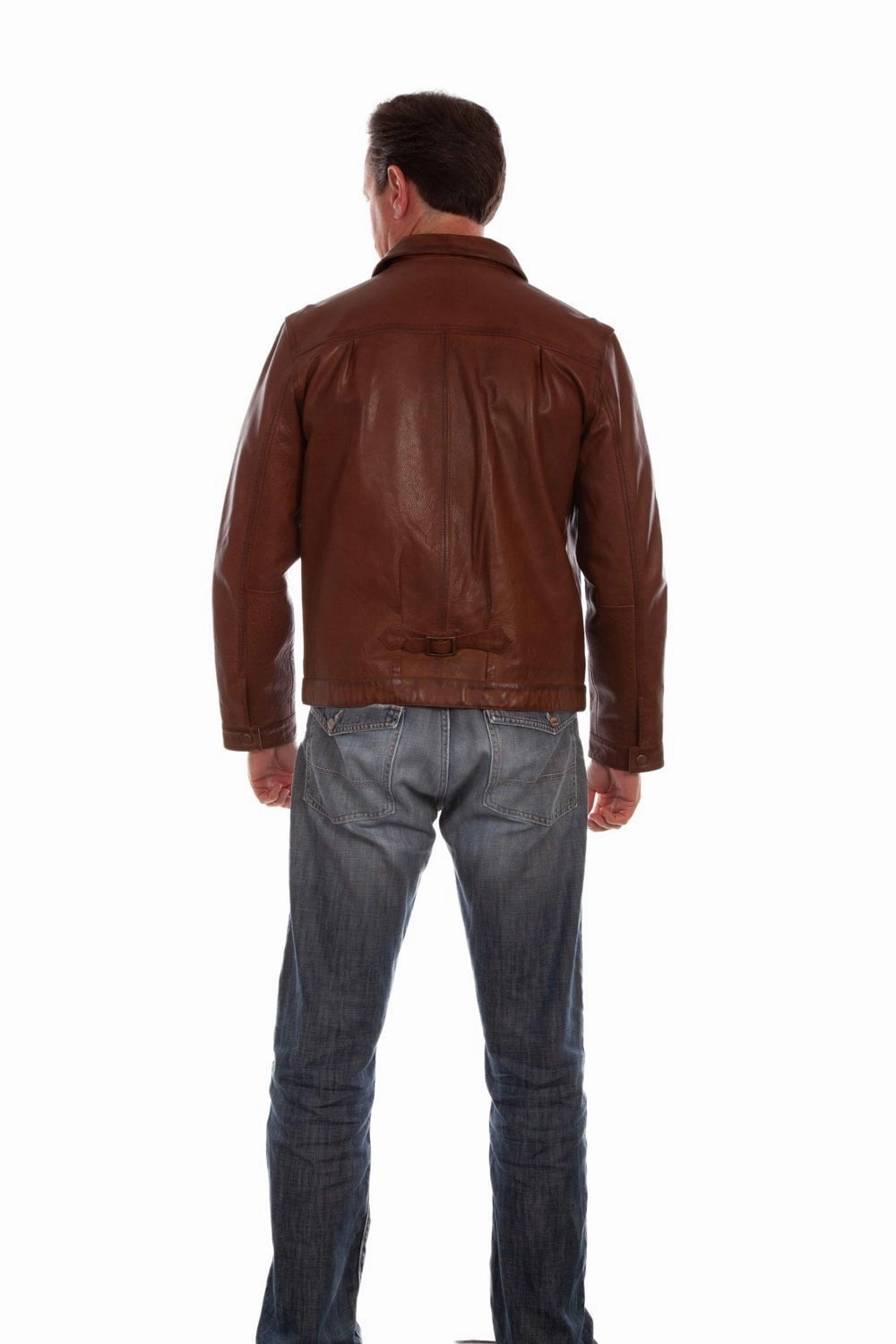 Ergonomic Mobility Cut Weekend Ready Scully Mens Classic Western Brown Leather Leather Jacket
