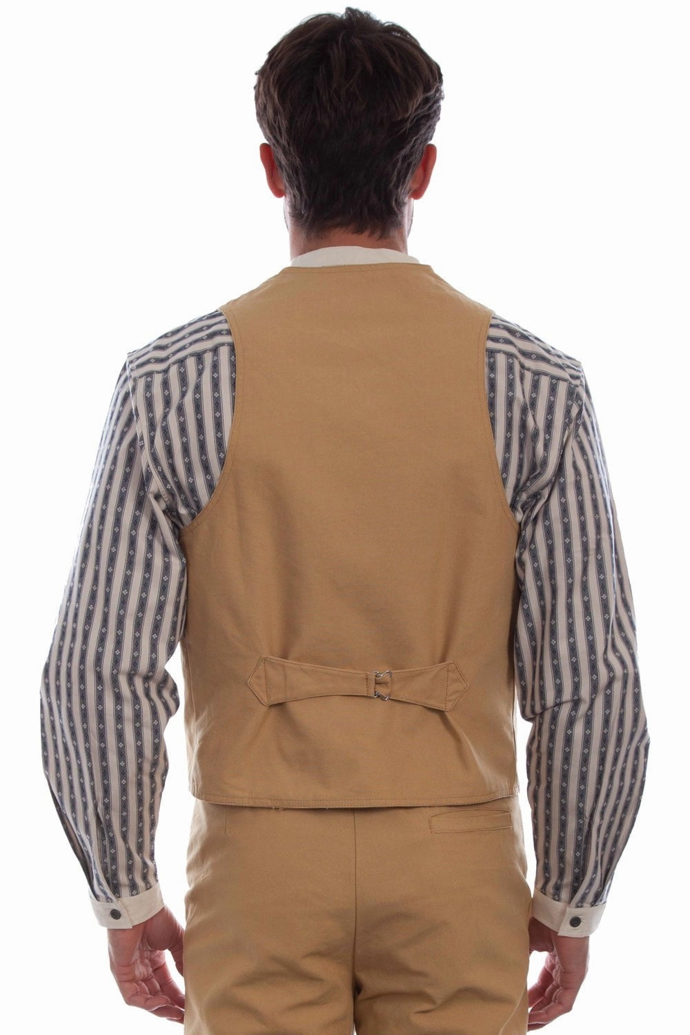 MagneticClosure Scully Mens Wheat 100% Cotton Notched Lapels Vest