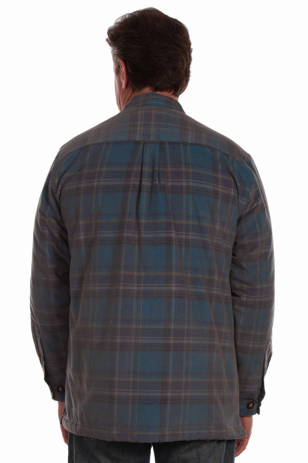 Packable Construction Scully Mens Yarn Dyed Corduroy Navy 100% Cotton Hoodie