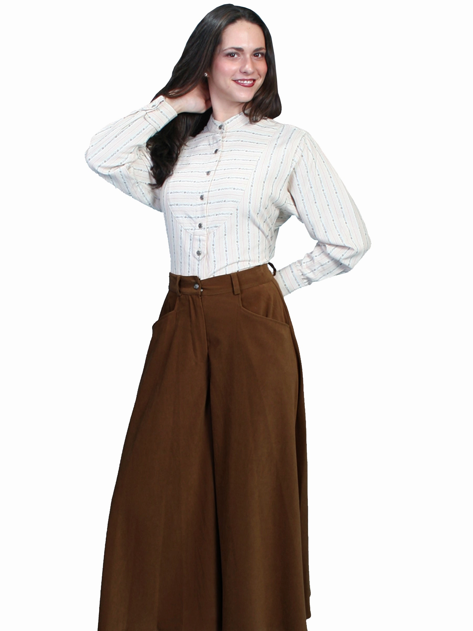 Scully RangeWear Womens Brown Polyester Western Split Skirt M Must Have Feature Bold Finish