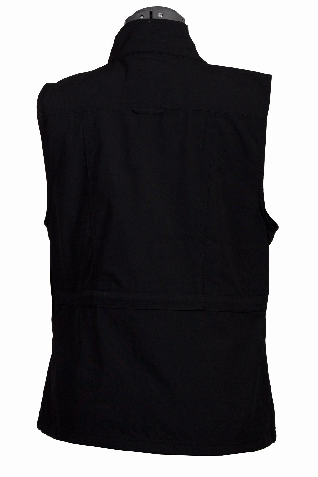 Scully Womens Black Nylon Multi-Pocket Vest Flexible Joint Mobility