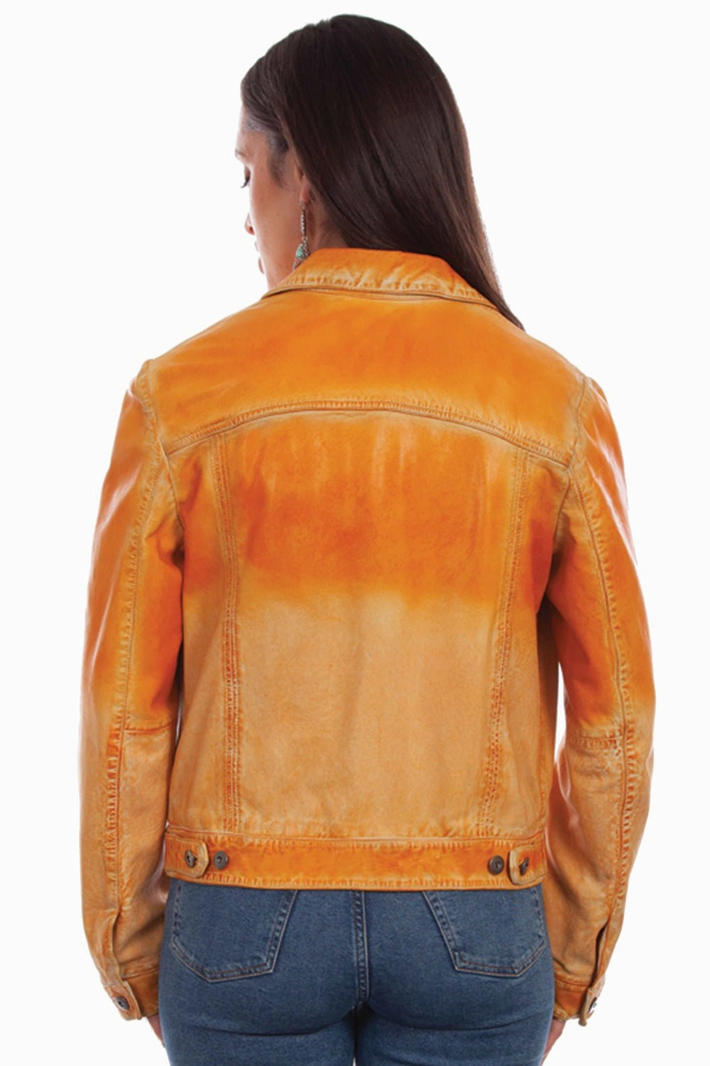 Scully Womens Butterscotch Leather Ombre Jacket Travel Layer Lightweight Feel