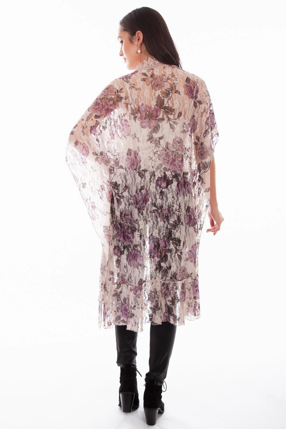 OdorResistantTreatment slim cut Scully Womens Cafe Nylon Printed Lace Duster