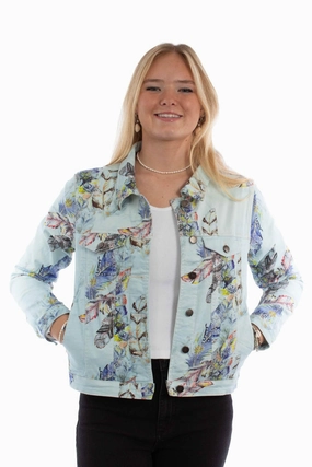 Hollow Fiber Fill Breathable Lining Scully Womens Feather Color Pops Pastel Blue Cotton Blend Cotton Jacket