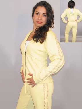 Scully Womens Floral Ribbon Yellow 100% Cotton Hoodie Abrasion Resistant Edges