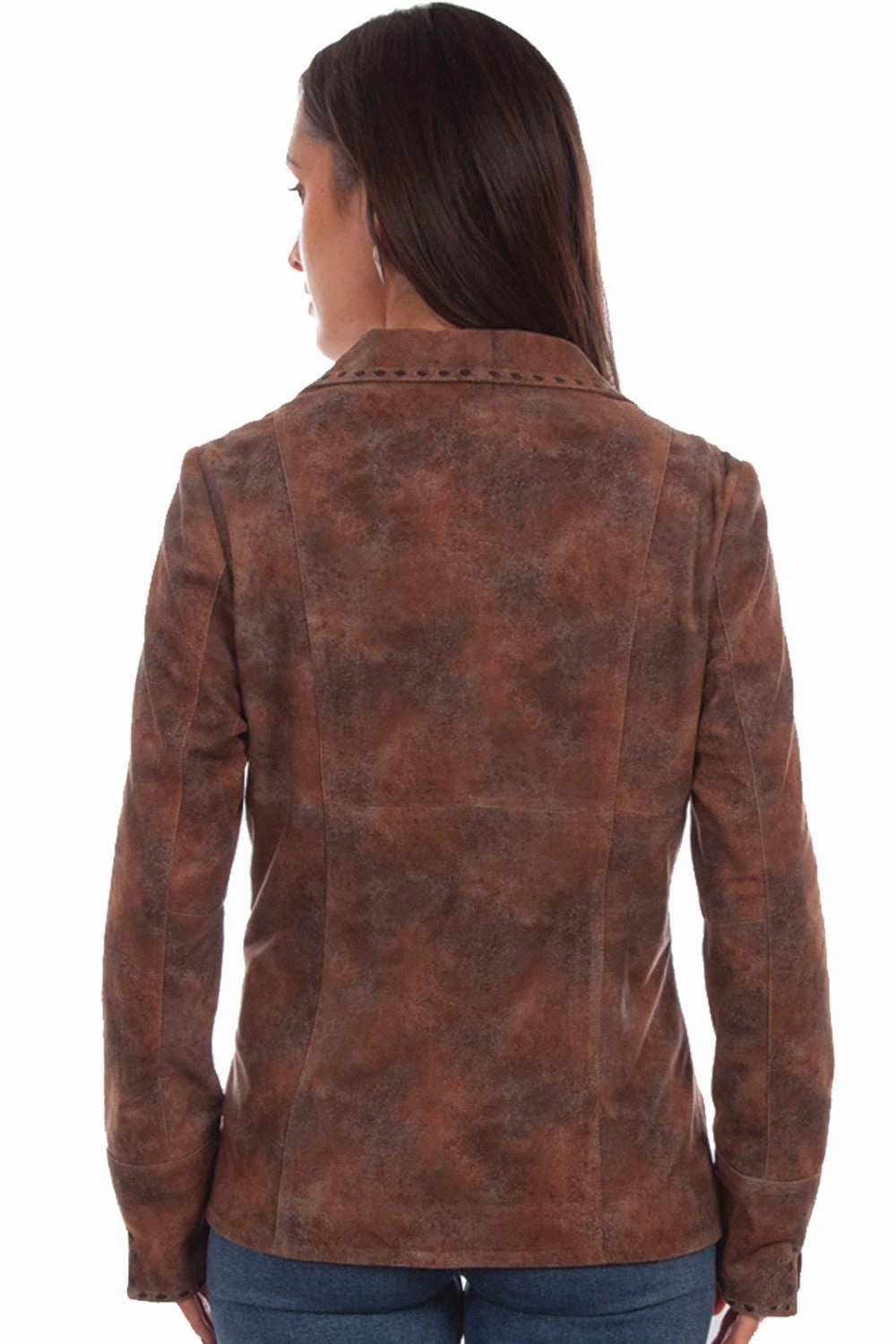 Ultra Soft Brushed Interior Scully Womens Marbled Soft Brown Leather Leather Jacket