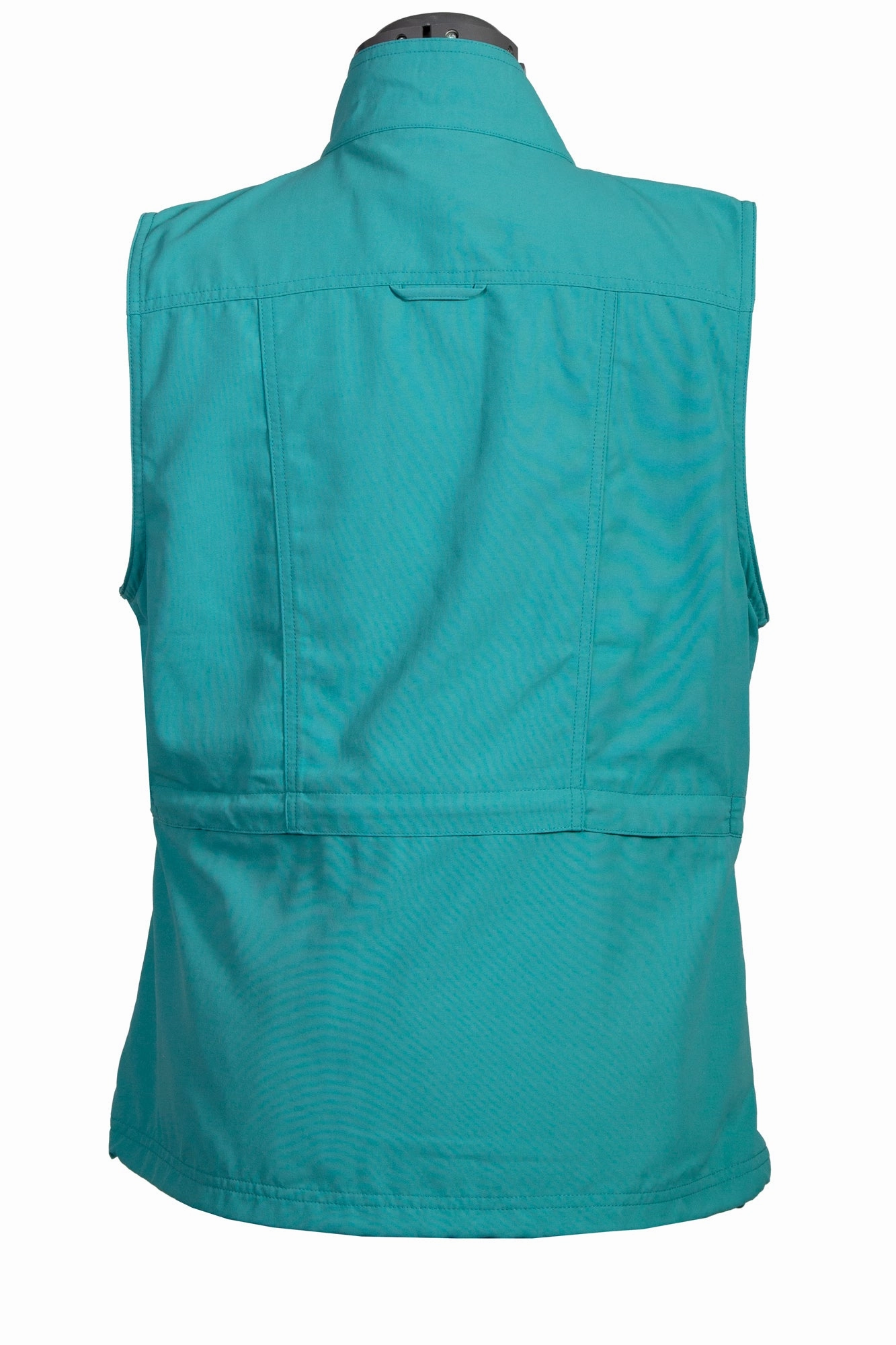 Asymmetric Hemline Scully Womens Teal Nylon Multi-Pocket Vest