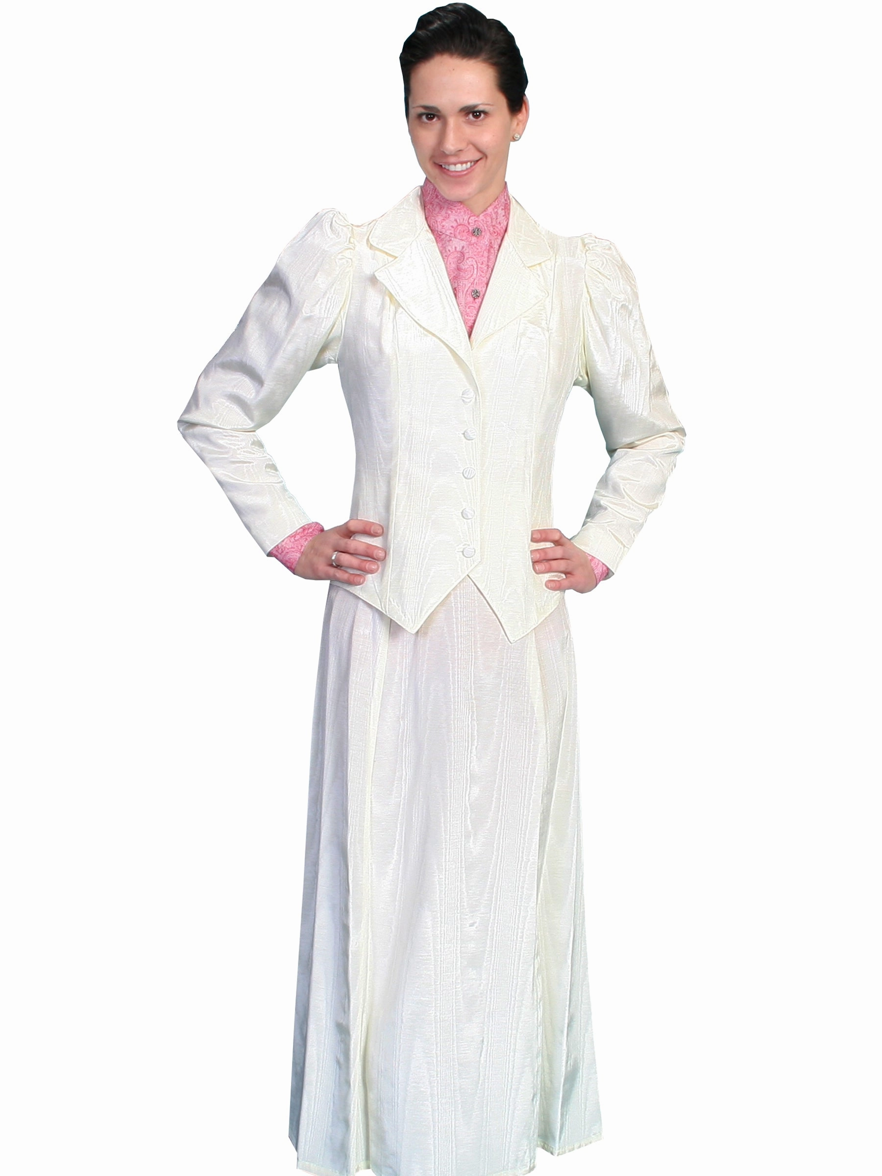 Scully Womens Wahmaker Five Gore Walking Skirt Natural Poly Blend Moire Contemporary Brand Tear Resistant