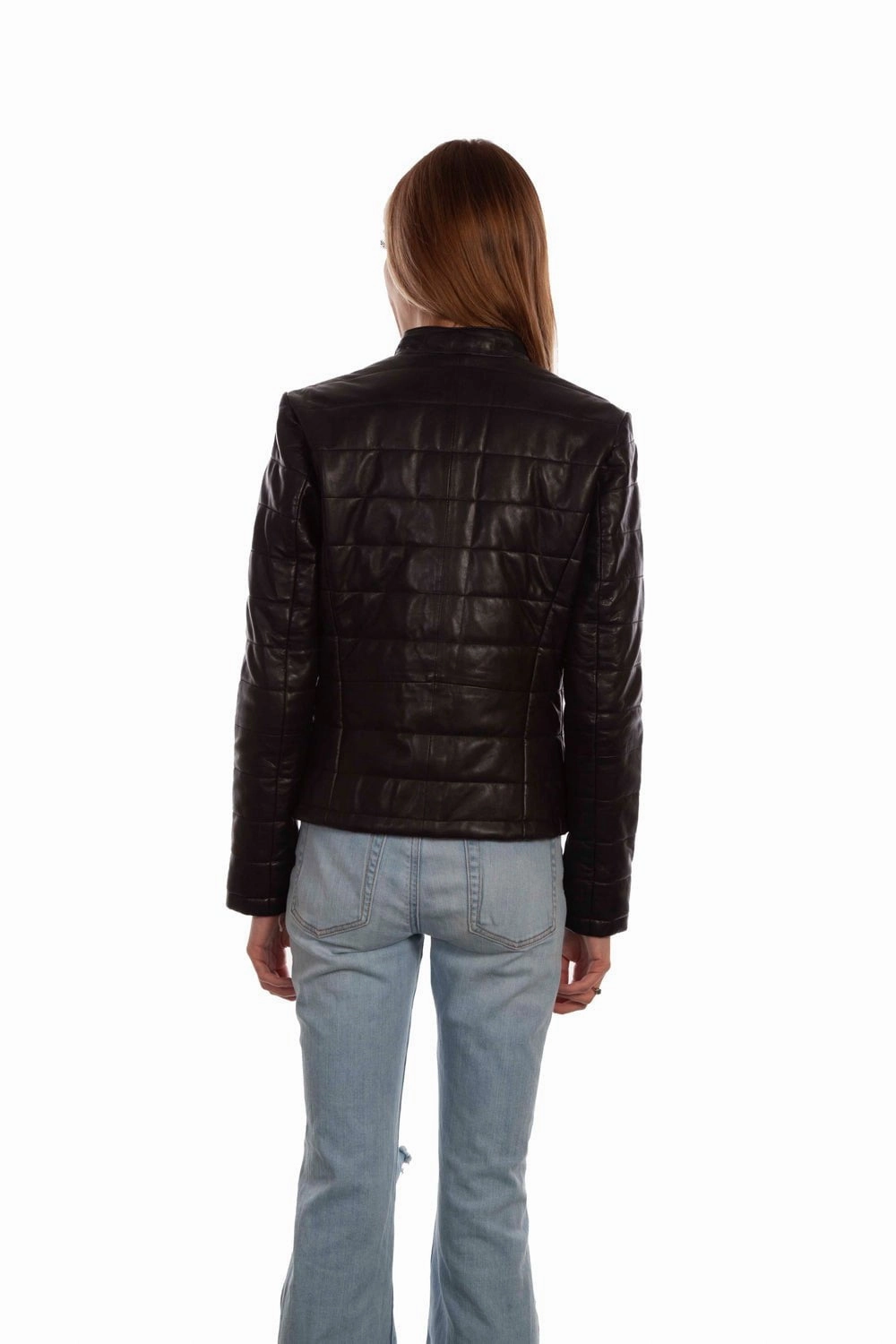 MultiPocket Layout Light Pack Option Scully Womens Zip Front Ribbed Black Lamb Leather Leather Jacket