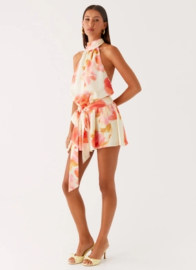 Diablo Backless Mini Dress - Mimosa Blossom Fresh Outfit