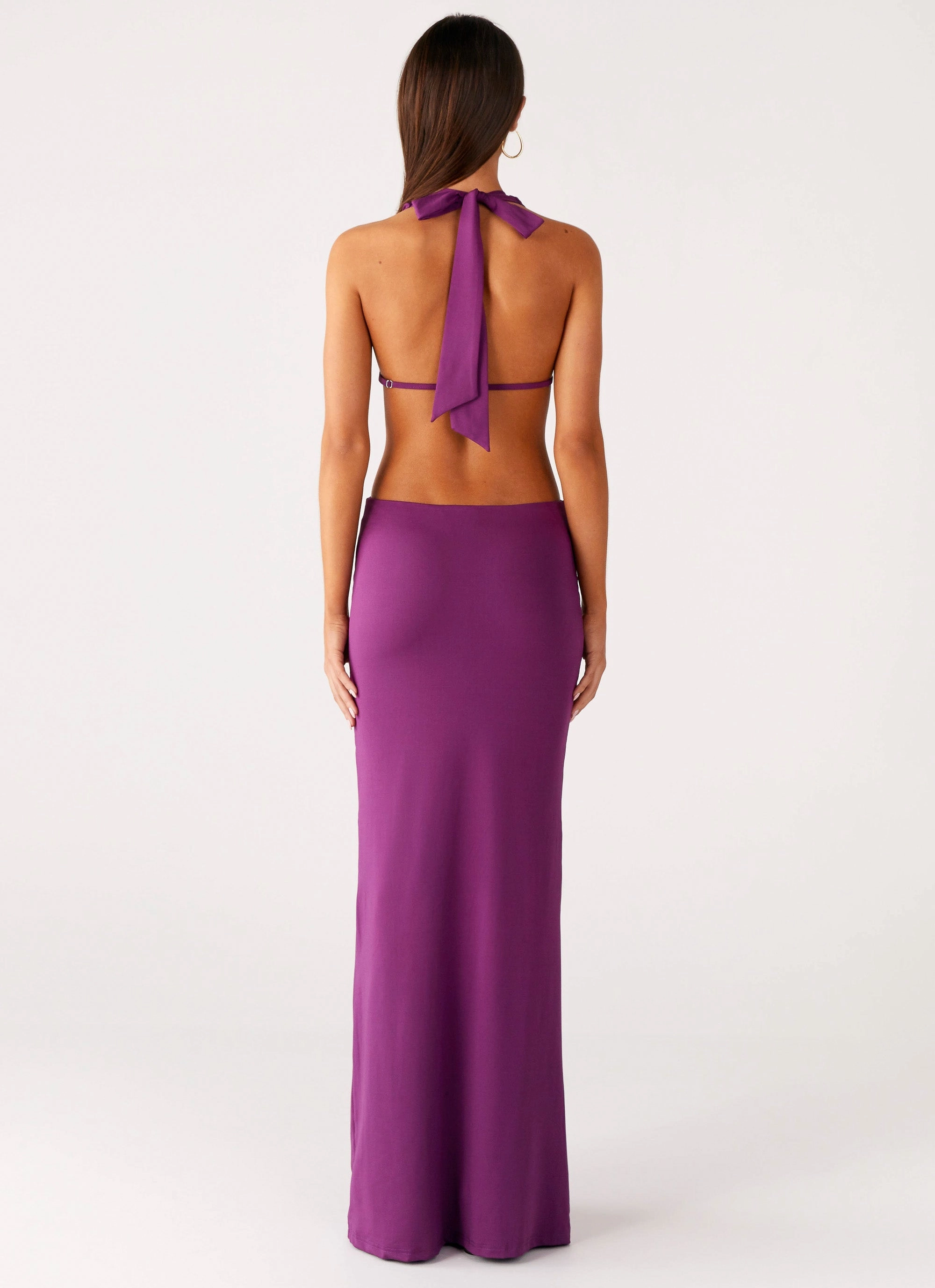 Fitted Base Smooth Tone Sea Siren Maxi Dress - Violetta