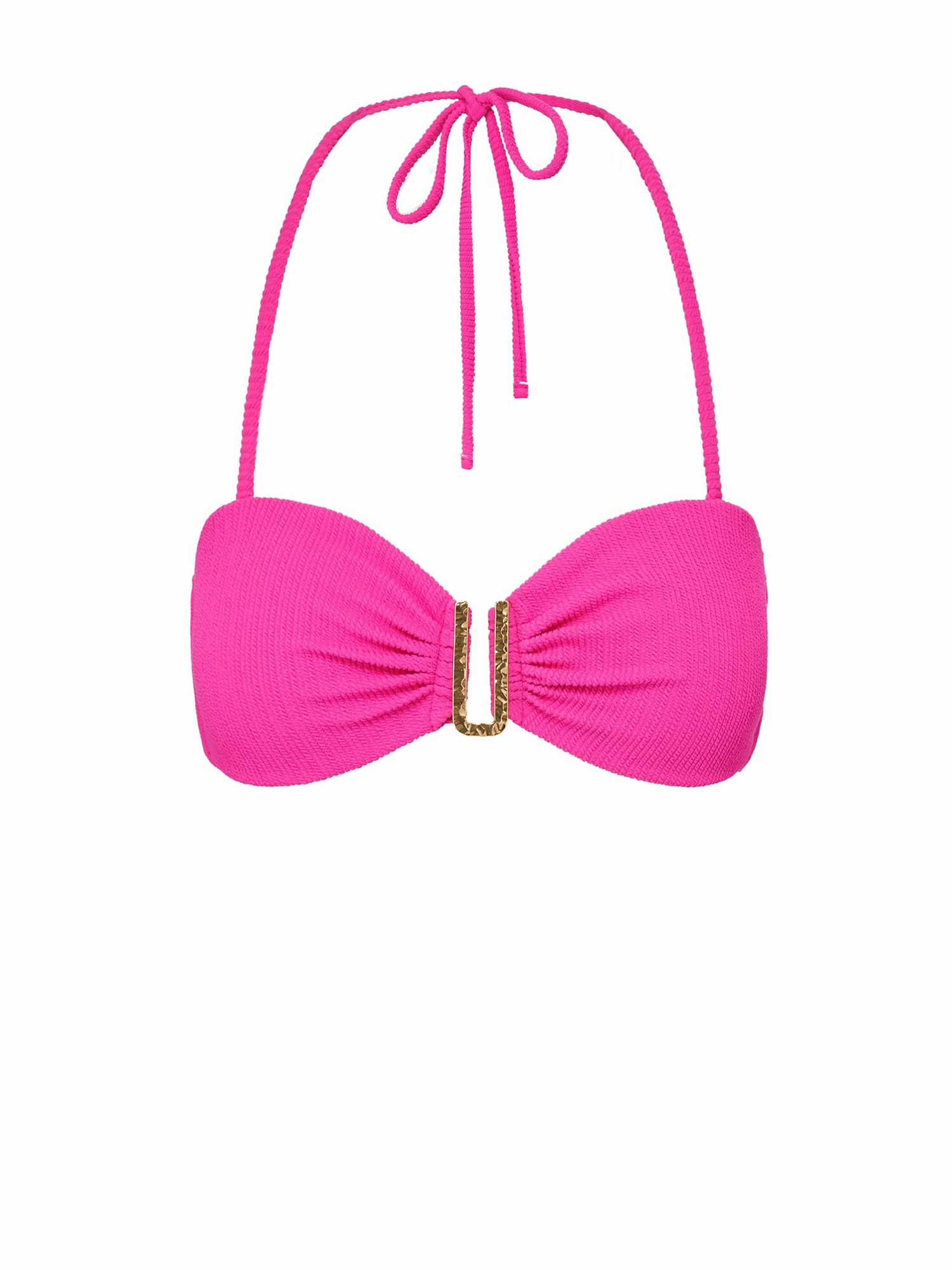 Cindy Top Shocking Pink Textured Stripe Sunbathing Essentials Bestseller