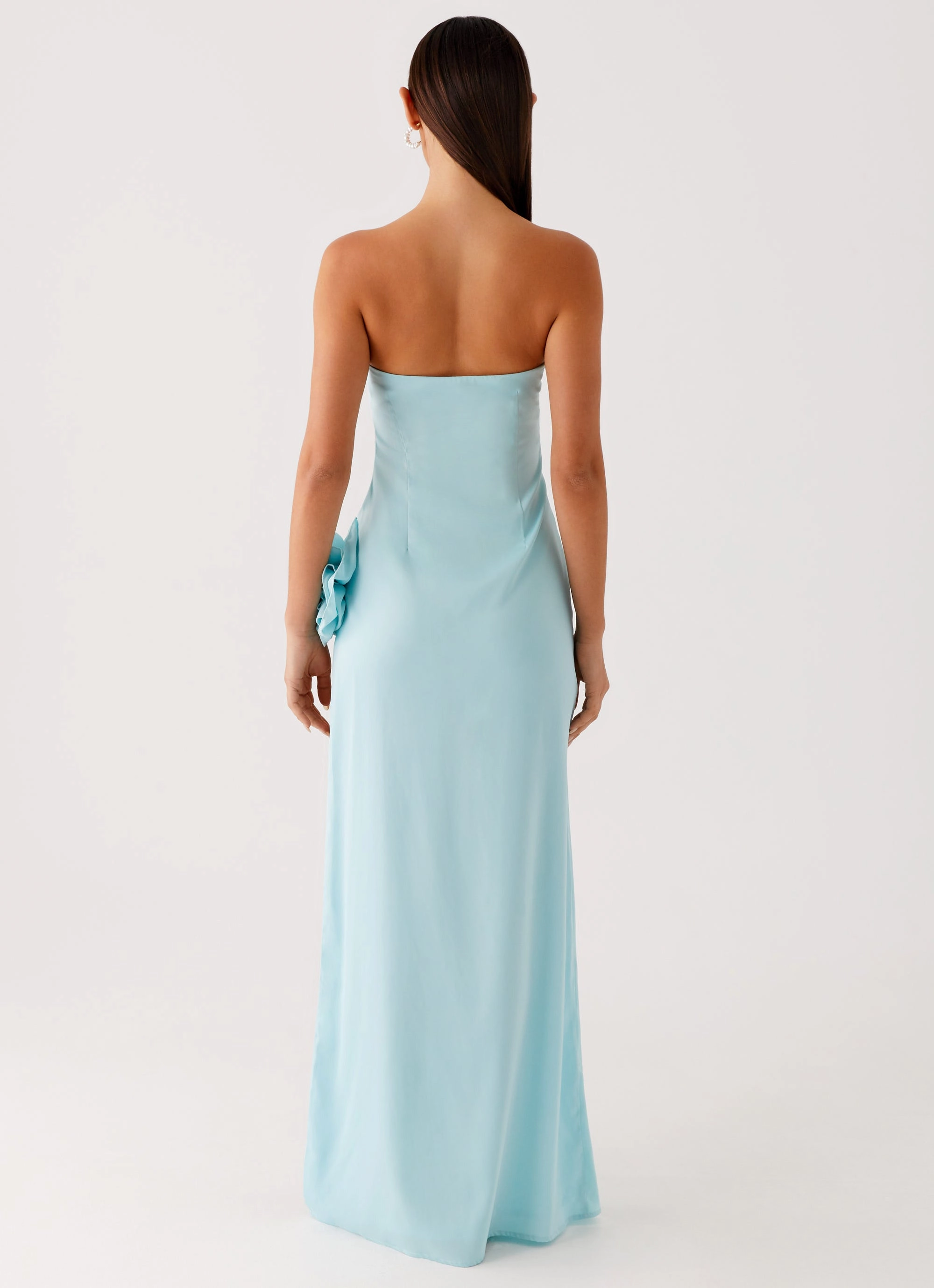 Fenway Strapless Maxi Dress - Mint Pleat-Front Free Shape