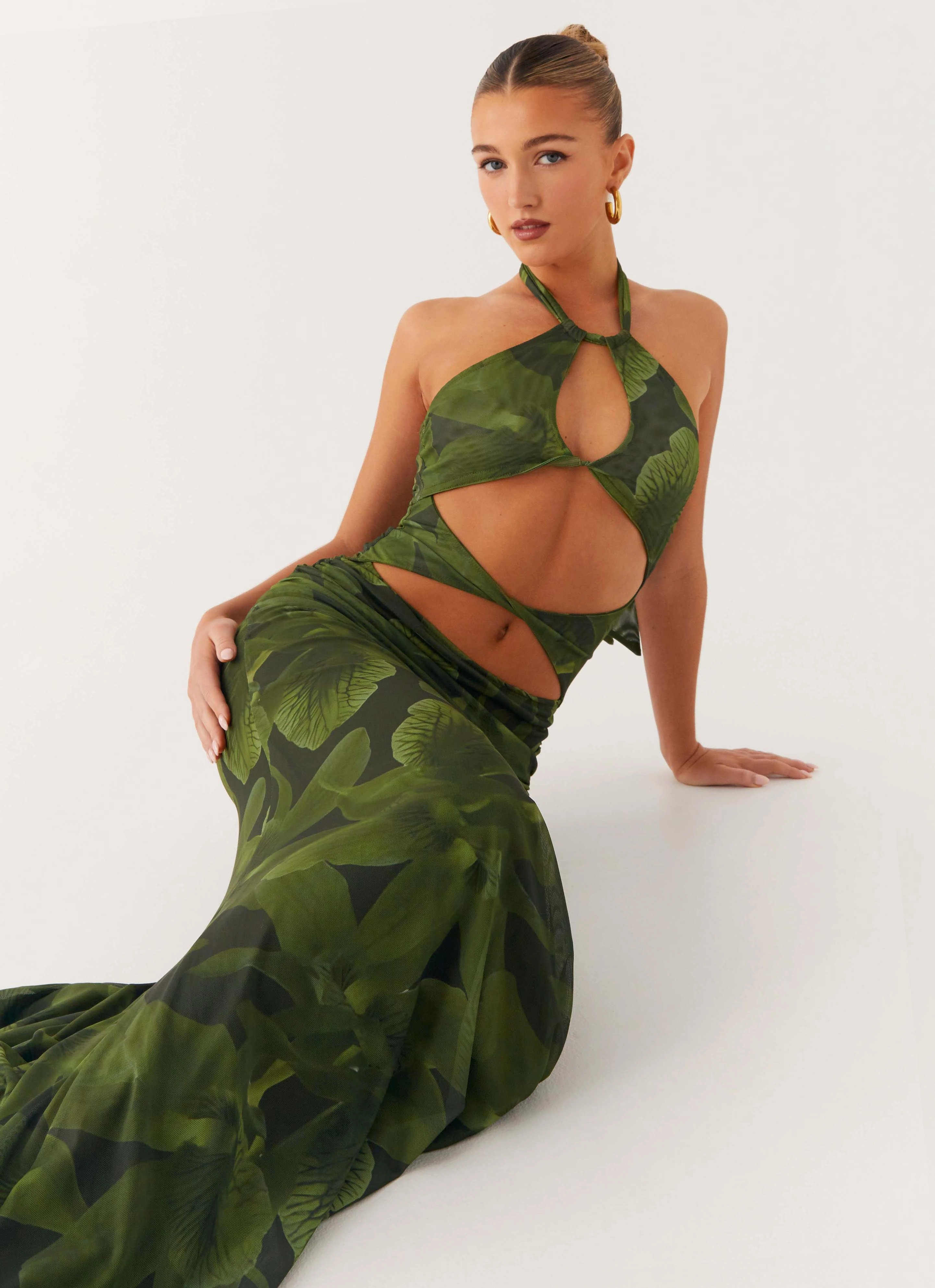 Tatyana Maxi Dress - Tropic Floral breathable fabric dress