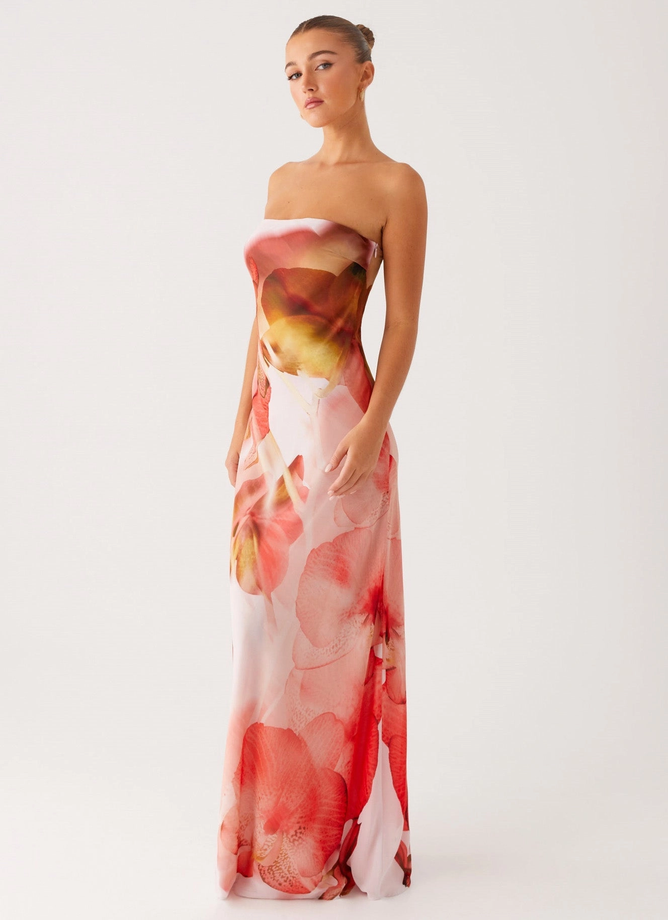 Office Layer Kunis Maxi Dress - Peach Rose