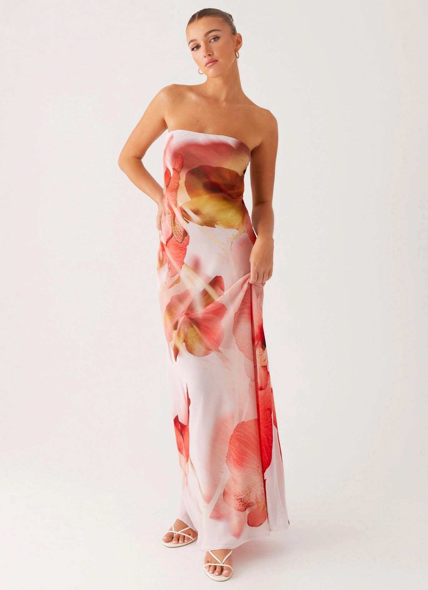 Easy-Storage Life Soft Kunis Maxi Dress - Peach Rose