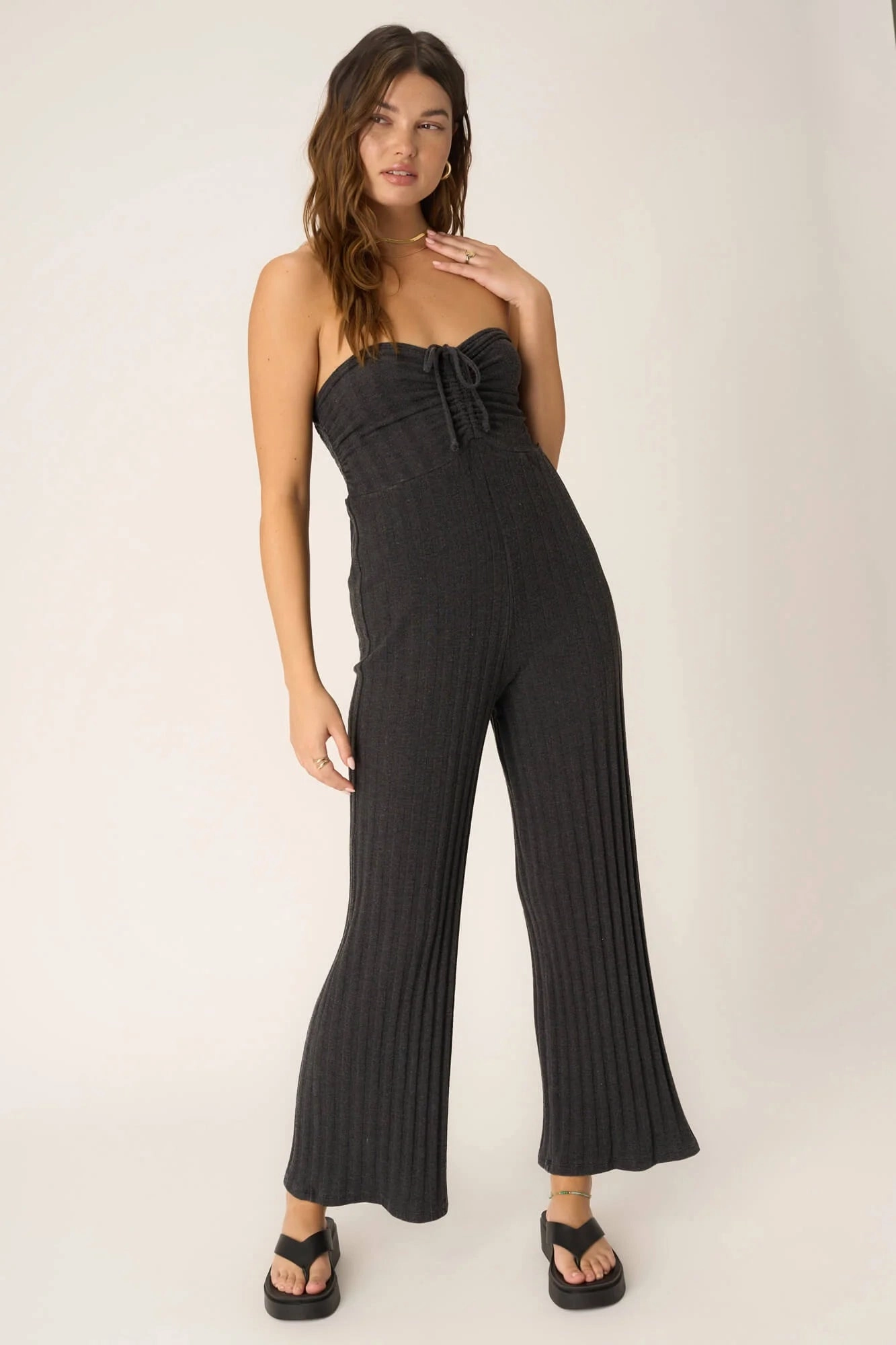 Embroidered Detail Marseille Strapless Jumpsuit