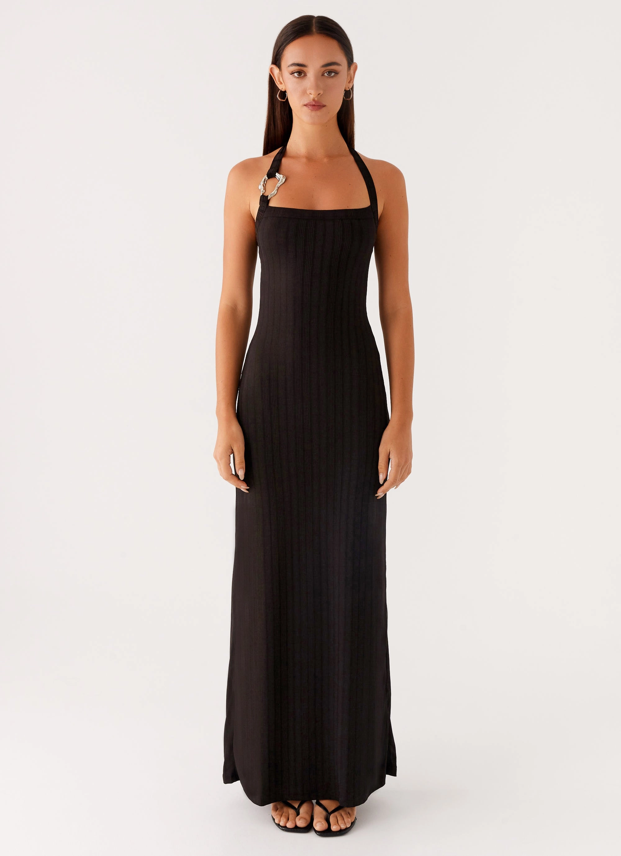 Dance Night Blue Sky Selene Maxi Dress - Black