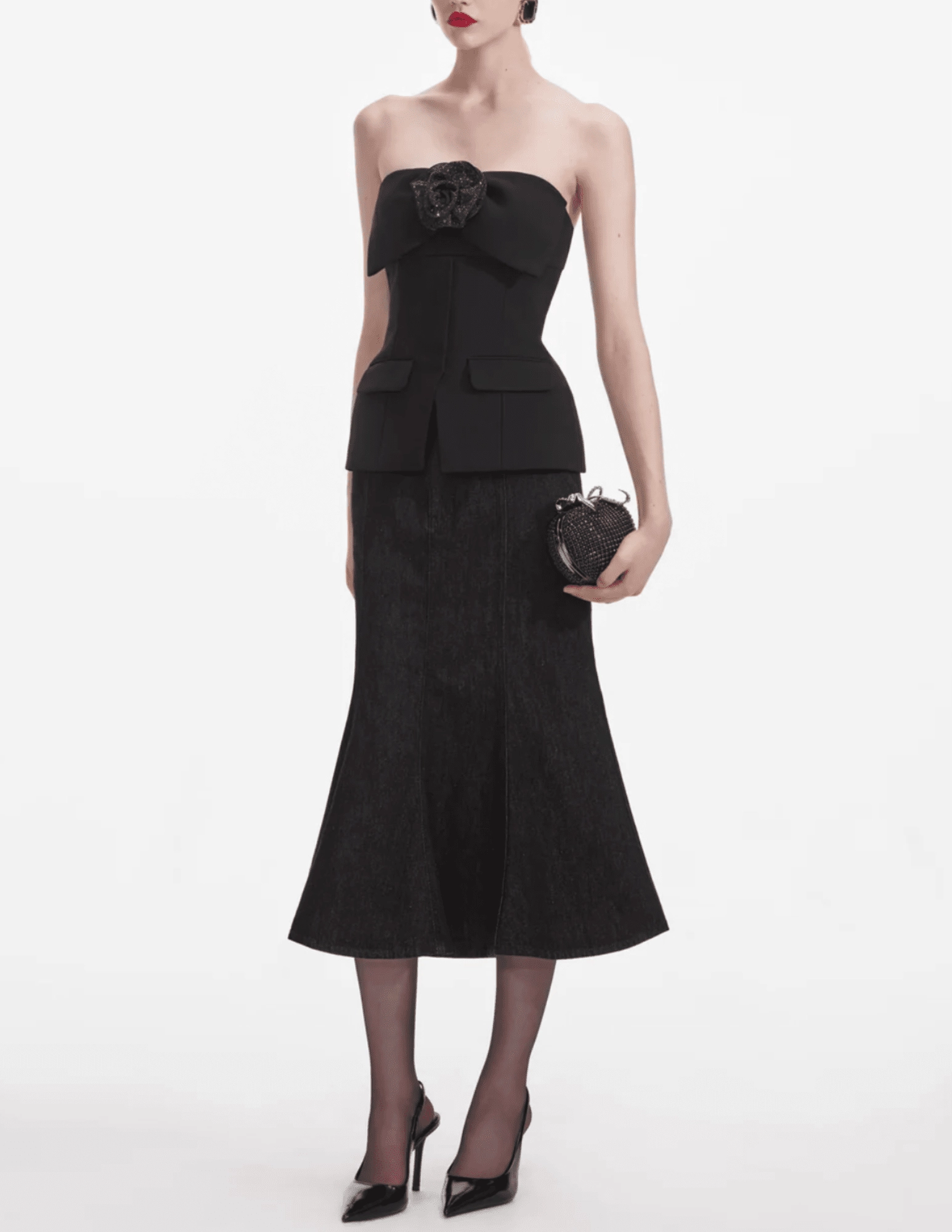 Self-Portrait Crepe Corsage Top SALE Go To Wear Comfortable and Chic