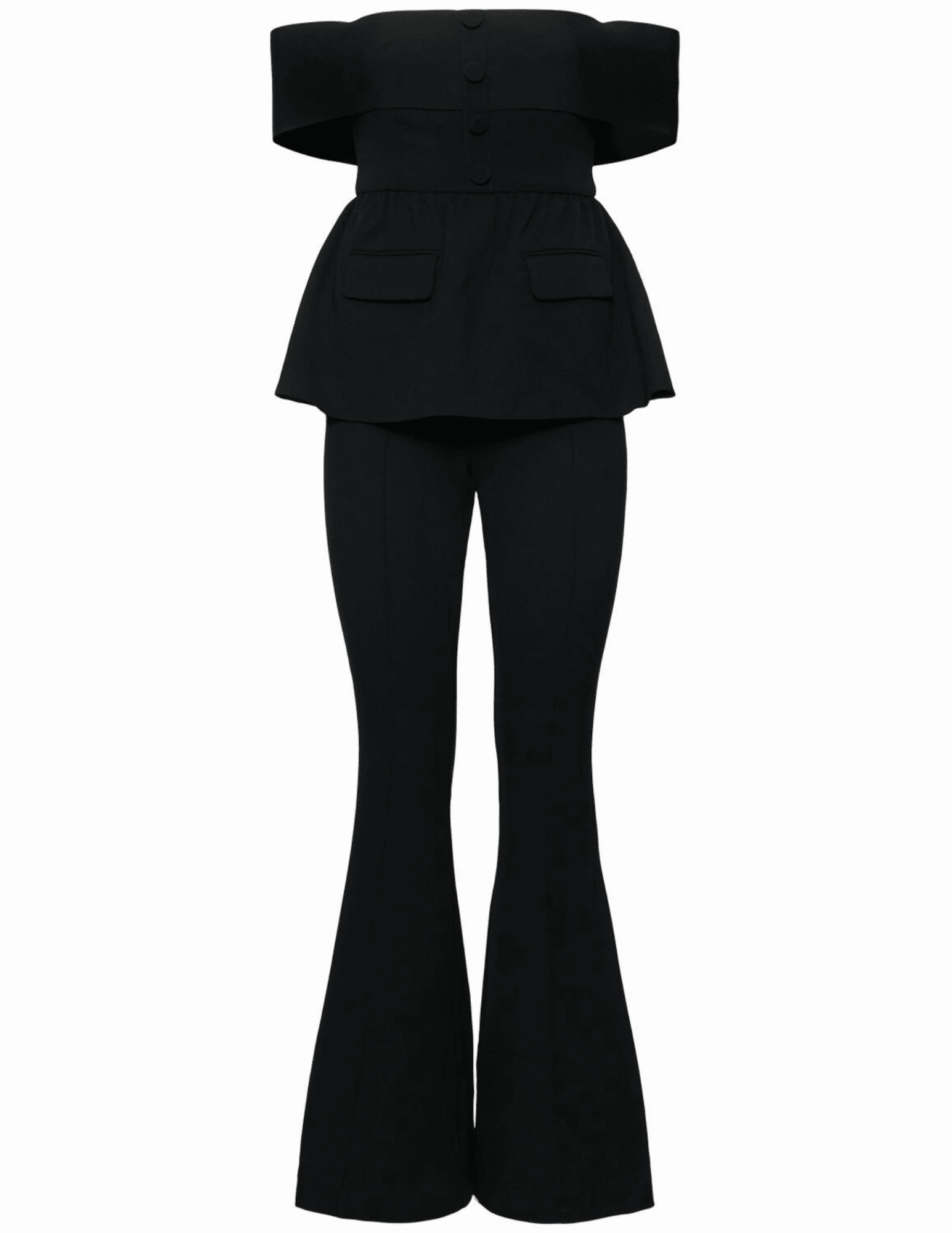 Self-Portrait Crepe Off Shoulder Jumpsuit SALE Detachable belt Everyday Comfort