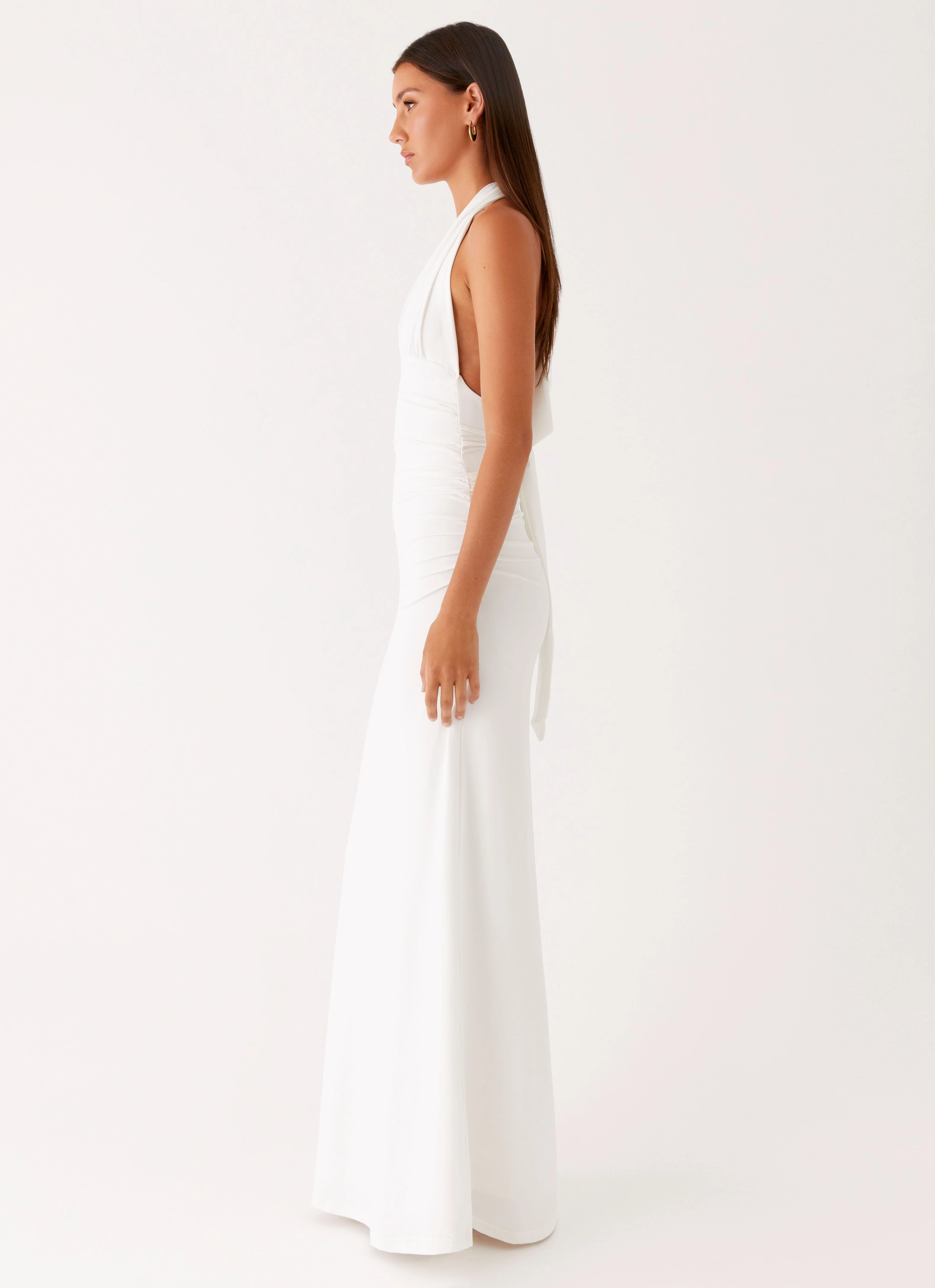 Ilaria Halter Maxi Dress - White Body Harmony Airy Touch