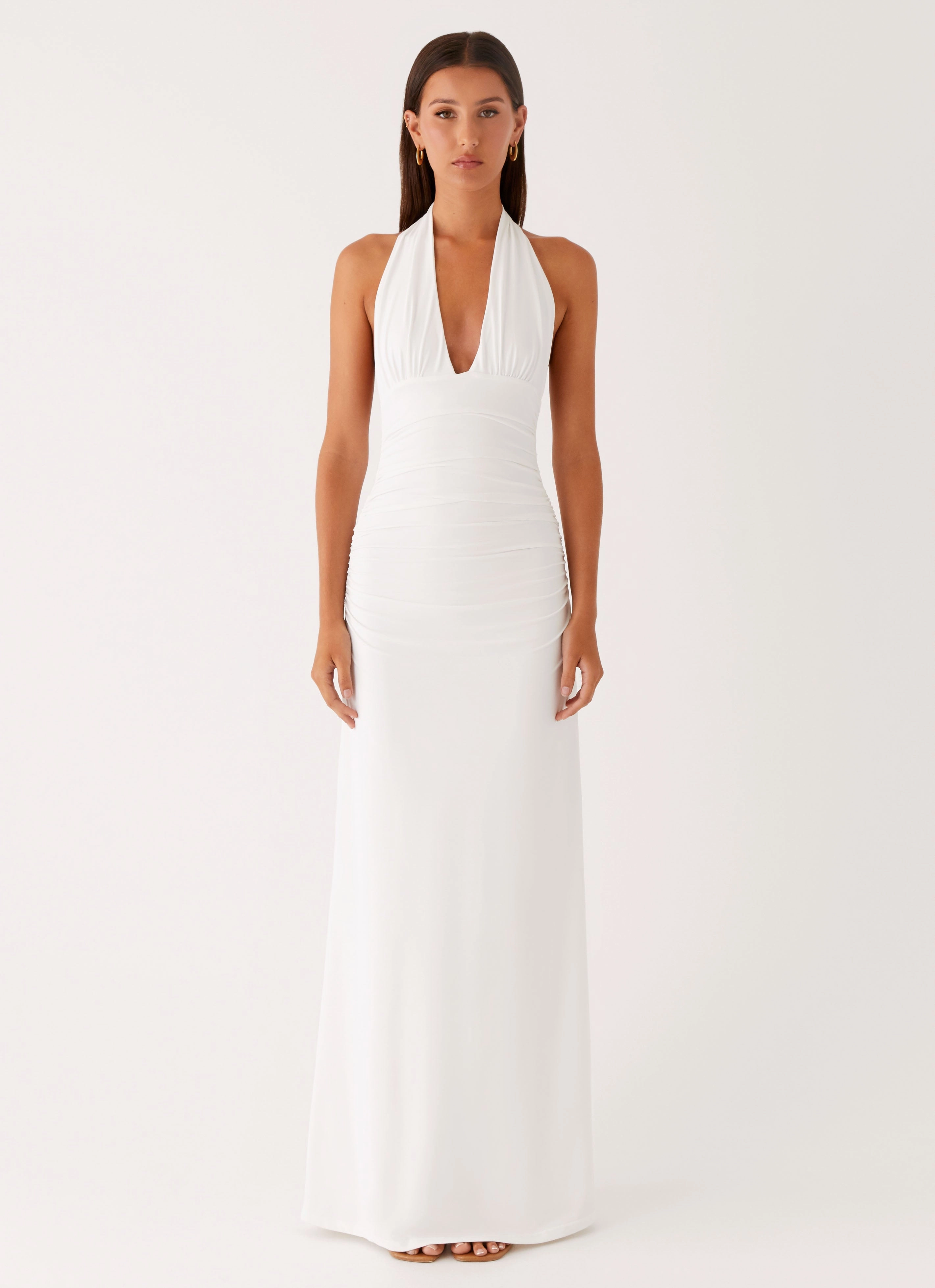 Global Style Ilaria Halter Maxi Dress - White
