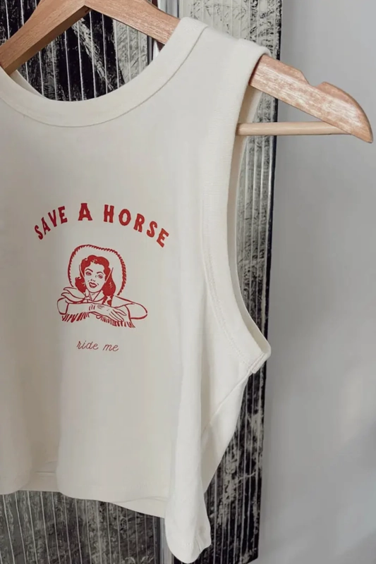 Flexible Knit Blend Save A Horse Tank