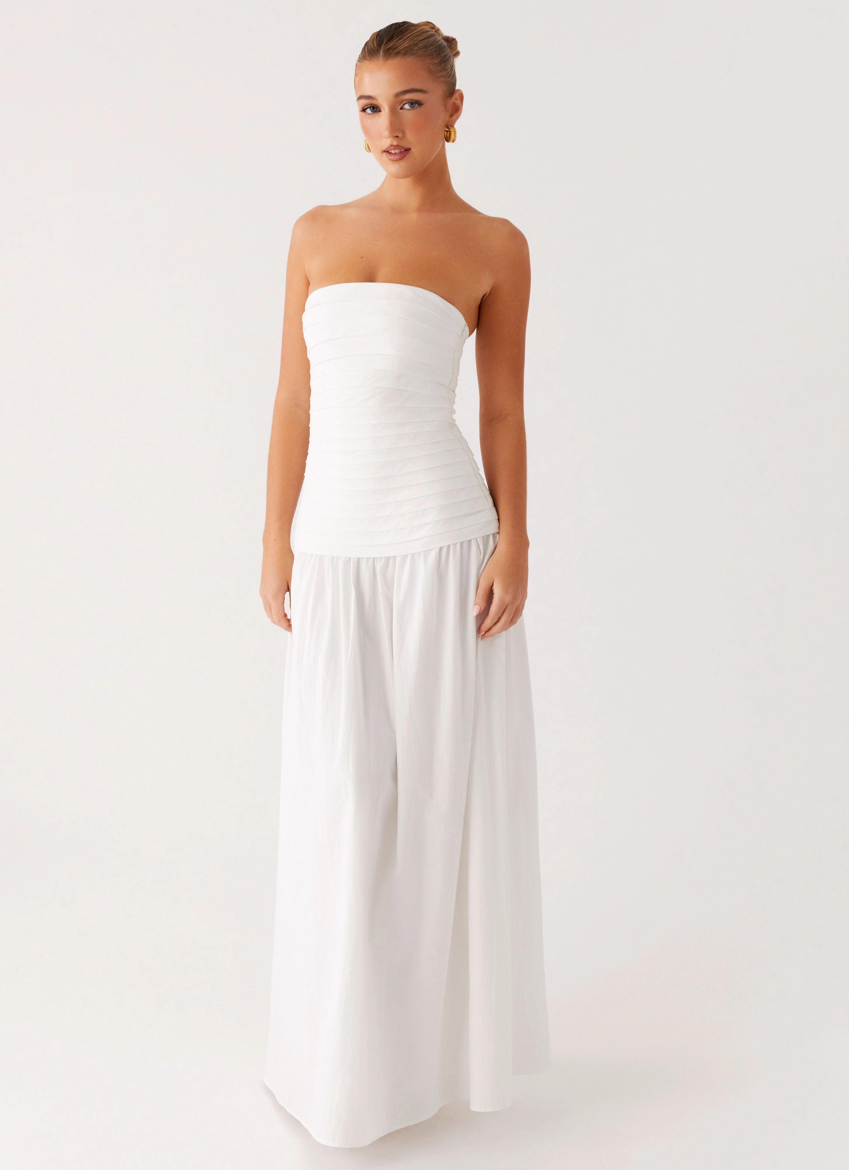 Fashionable Wear Classic knee-length dress Tyrah Maxi Dress - White