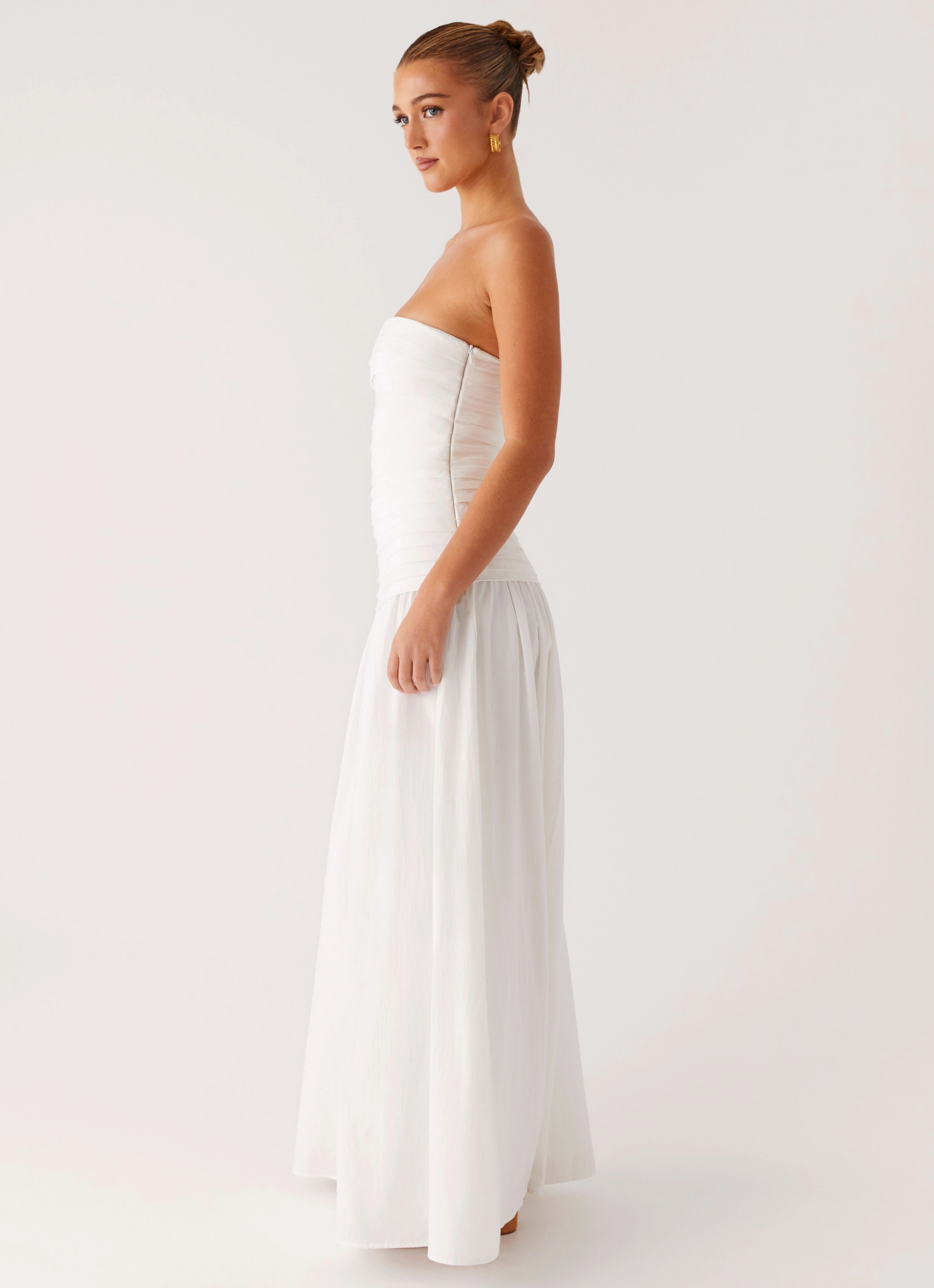 Tyrah Maxi Dress - White Sophisticated Line