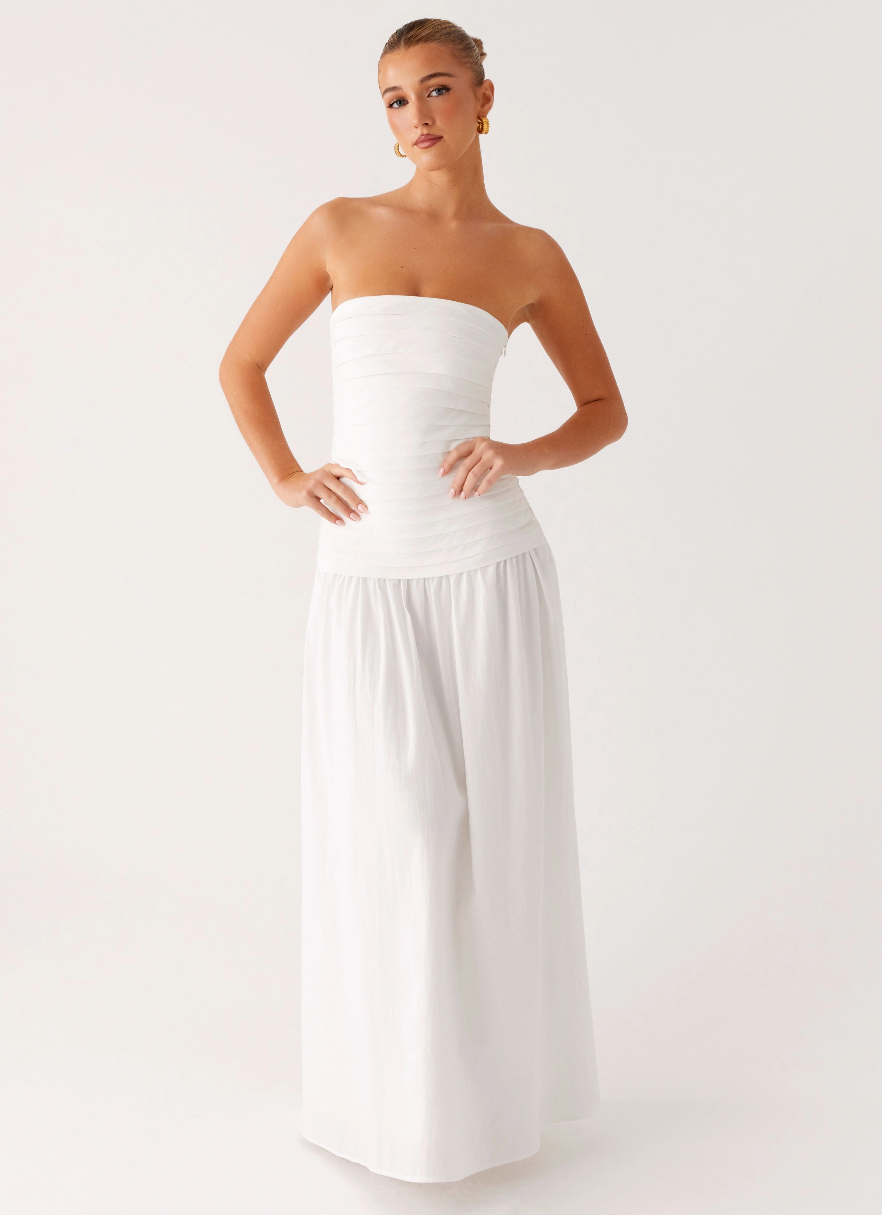 Tyrah Maxi Dress - White Statement Piece