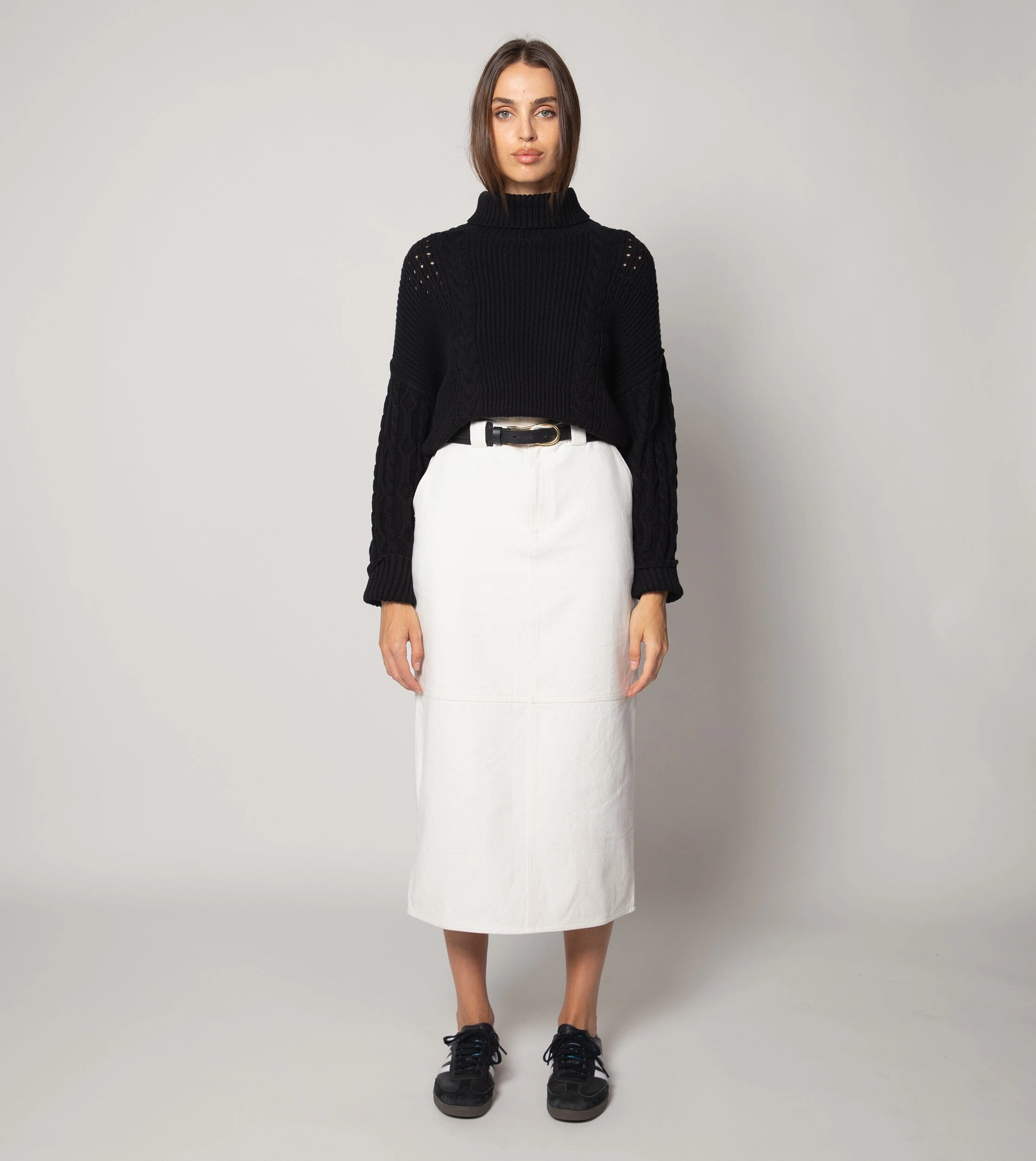 EcoCertified Garment Washed Serah Sweater | Black