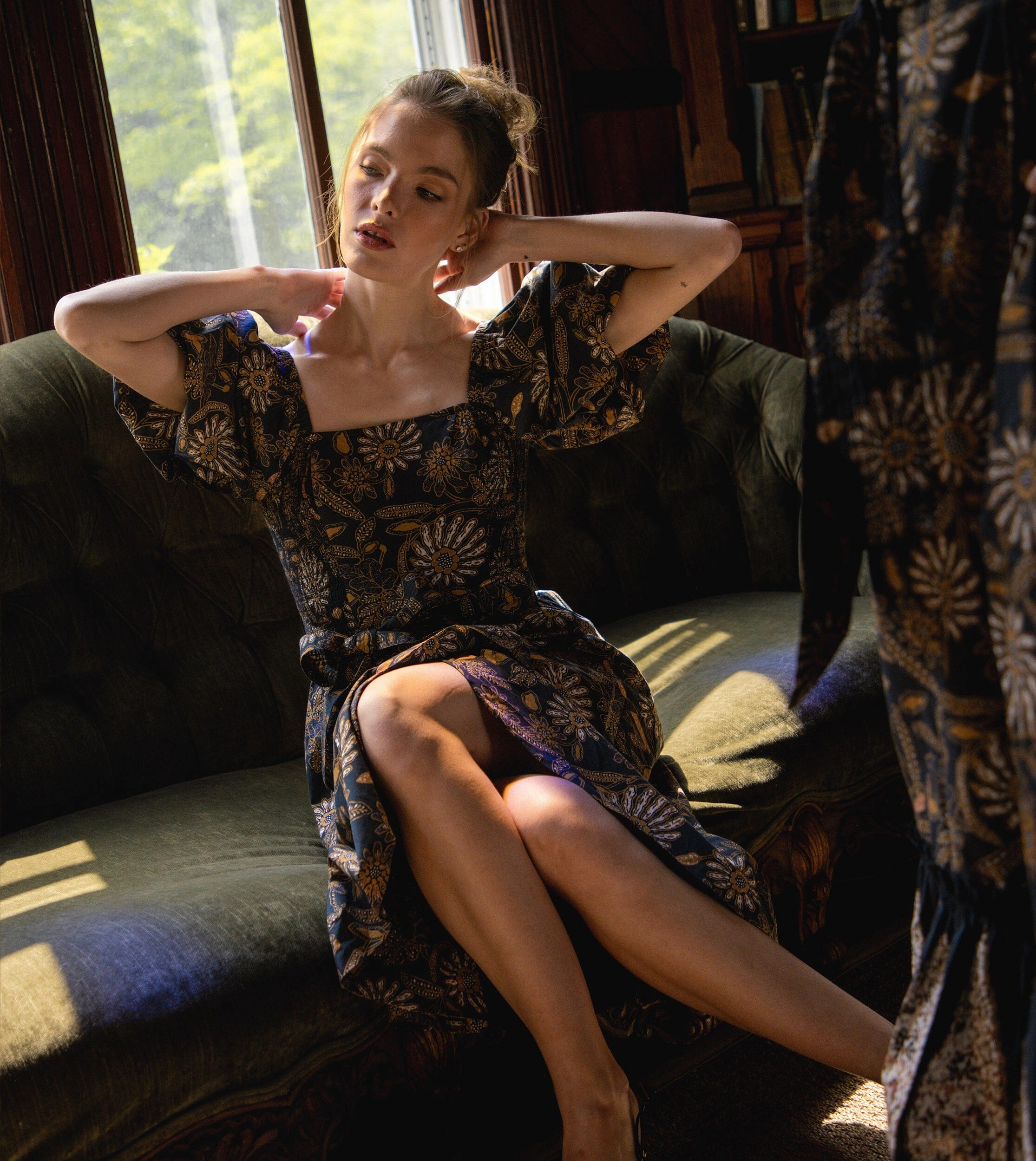 Soft Cut ConvertibleNeckline Seraphina Midi Dress | Magnolia