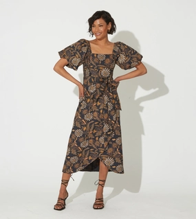 Seraphina Midi Dress | Magnolia Lightweight Fabric Reflective Detailing