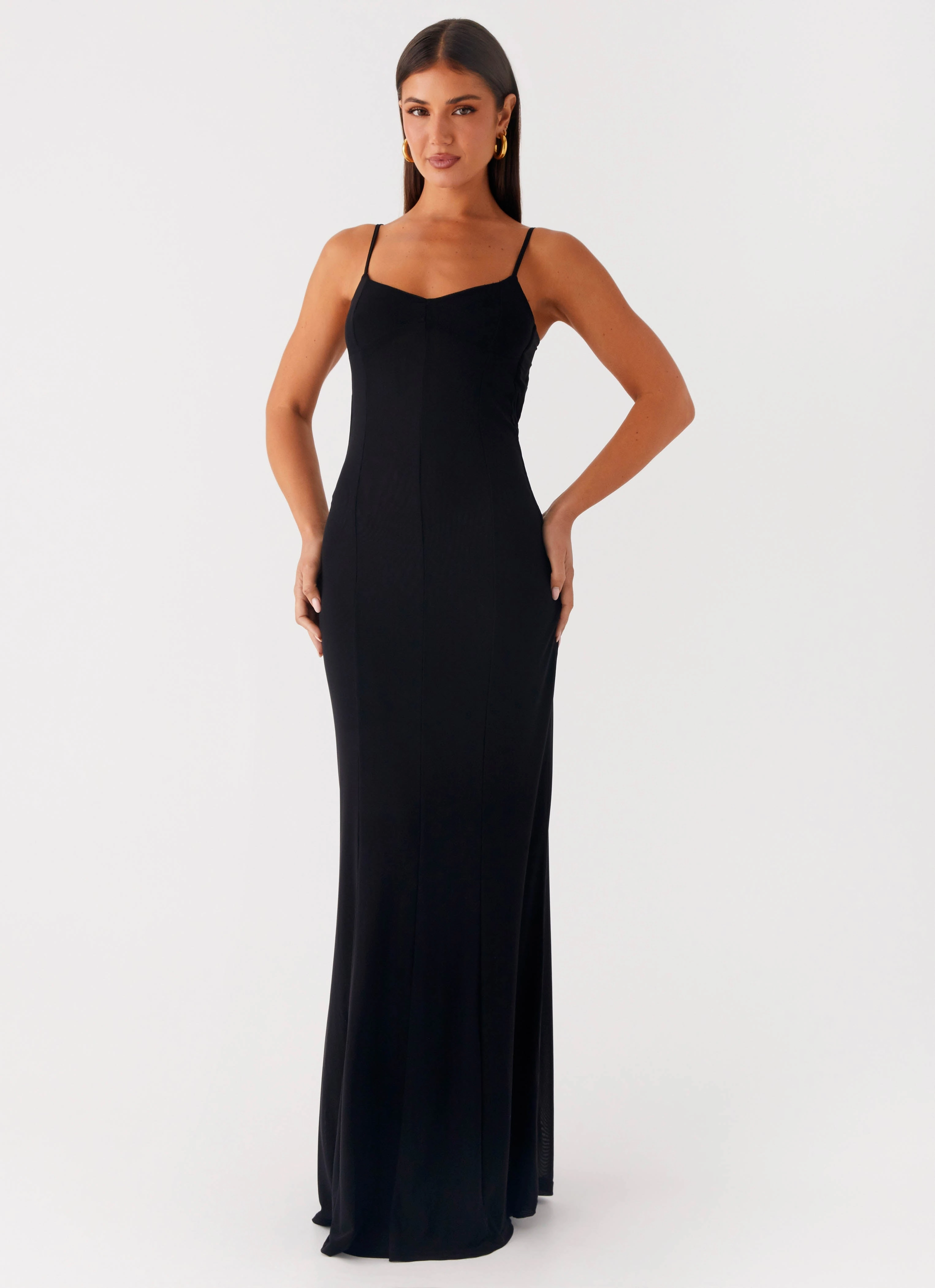 Tailored Fit Serene Escape Maxi Dress - Black
