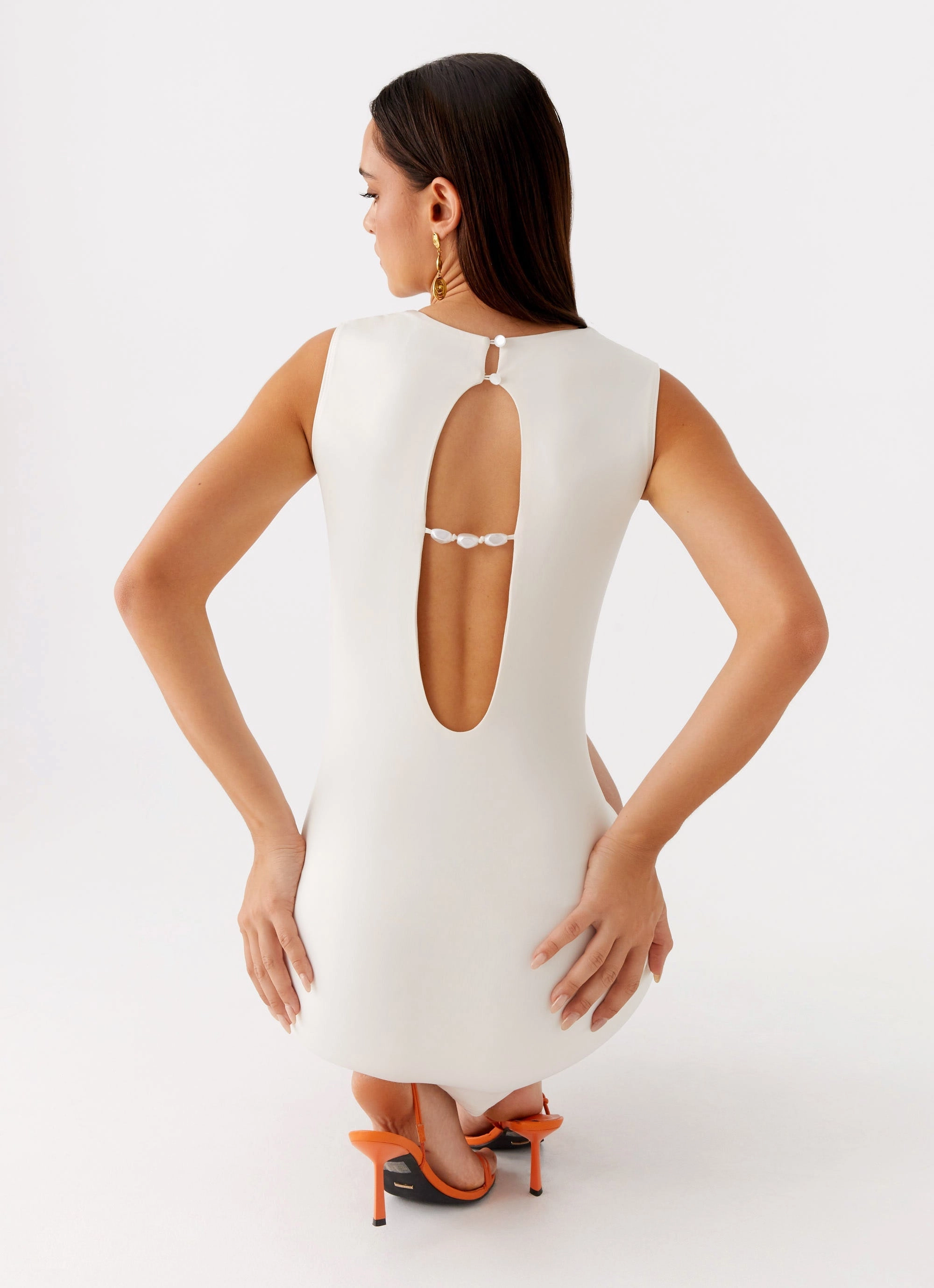 Shai Pearl Mini Dress - Ivory Polished look dress Trendy Wear