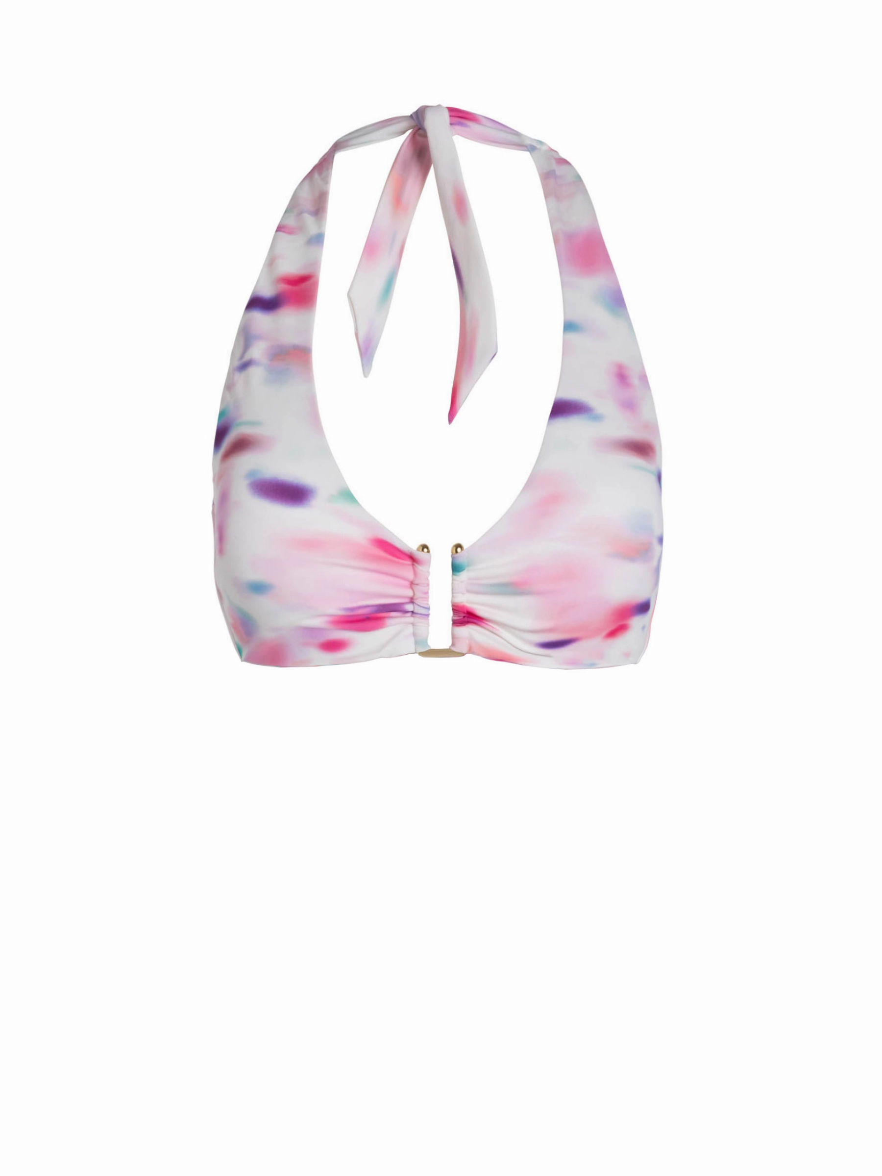 Shana Top In Hazy Ikat Ivory Moisture wicking