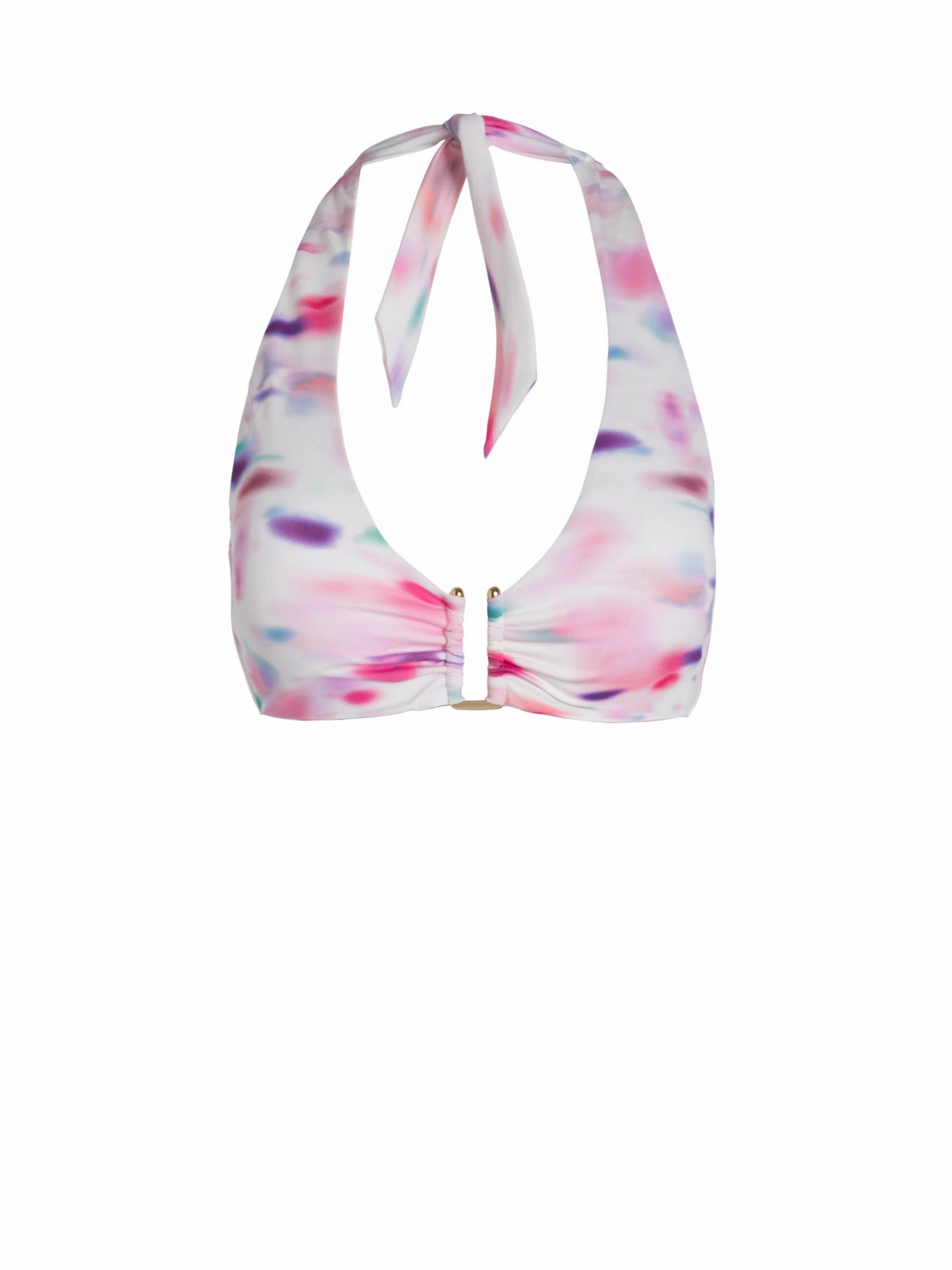 Quick Close Fastener Family Swimwear Shana Top In Hazy Ikat Ivory