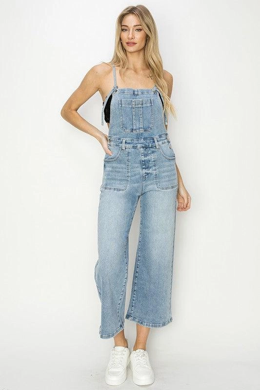 NeutralPalette SHANNON CROP STRAIGHT OVERALLS S-XL
