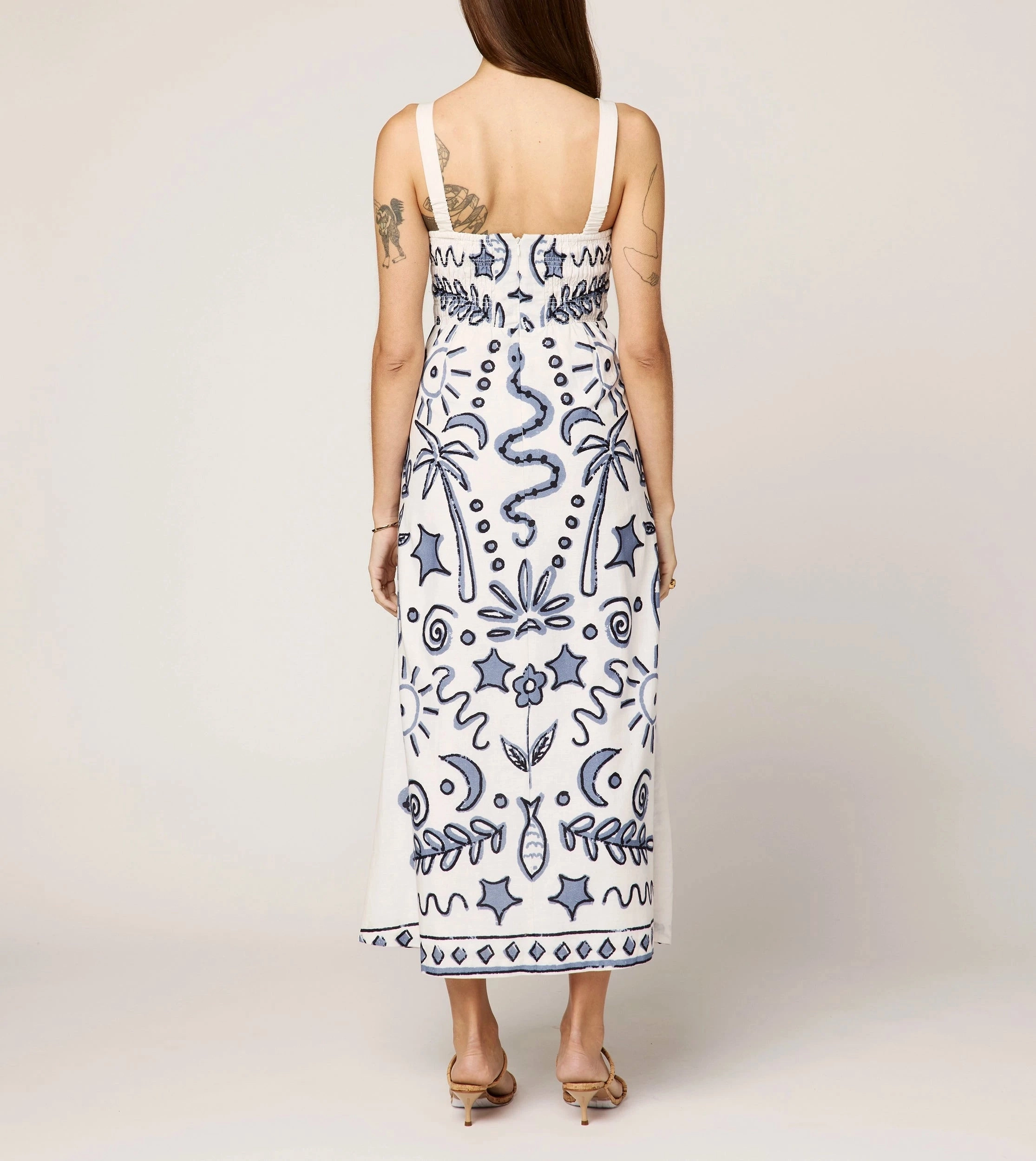 Earth Colors Jewel Accent Shelly Ankle Dress | Verona