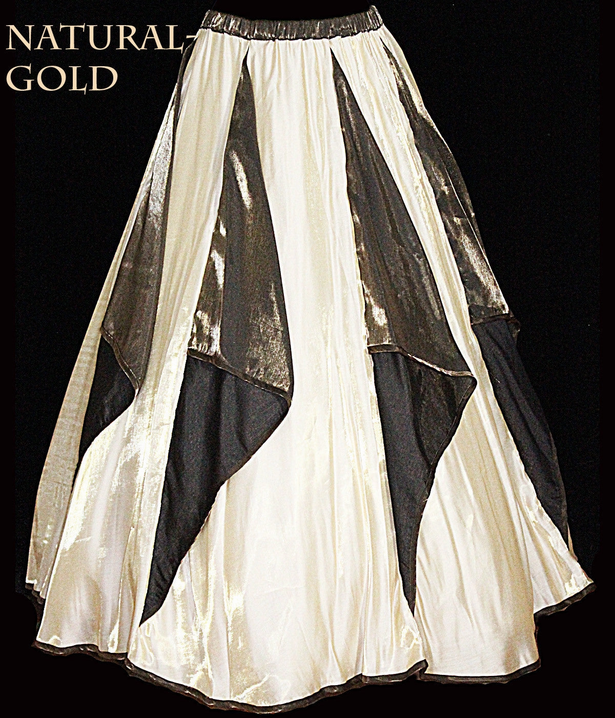 Shimmer Scroll Skirt Corduroy texture Hand Painted