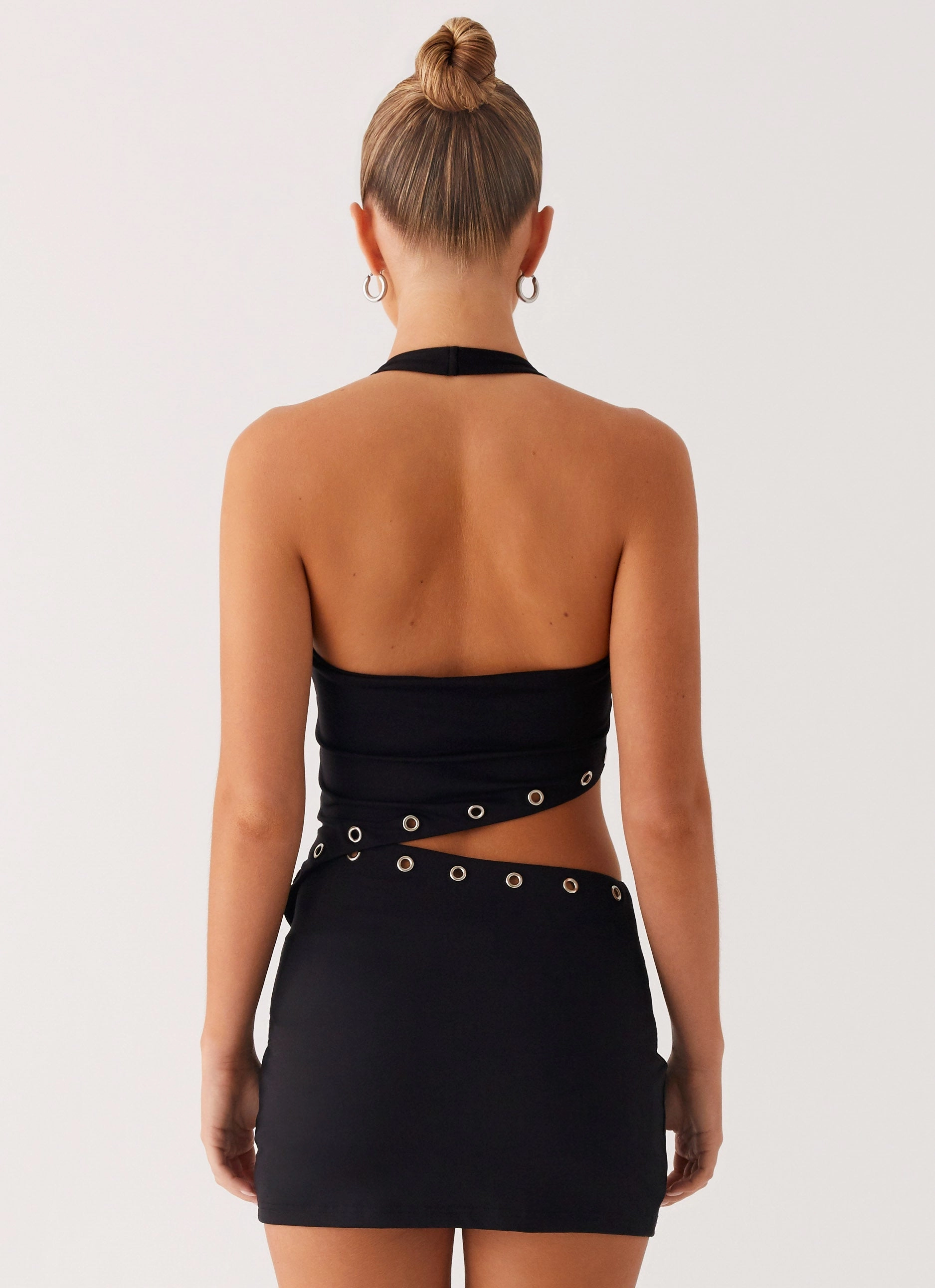 Riot Mini Dress - Black Smooth Lines