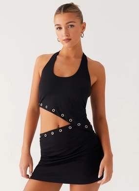 Inclusive Fit Chic Motion Riot Mini Dress - Black